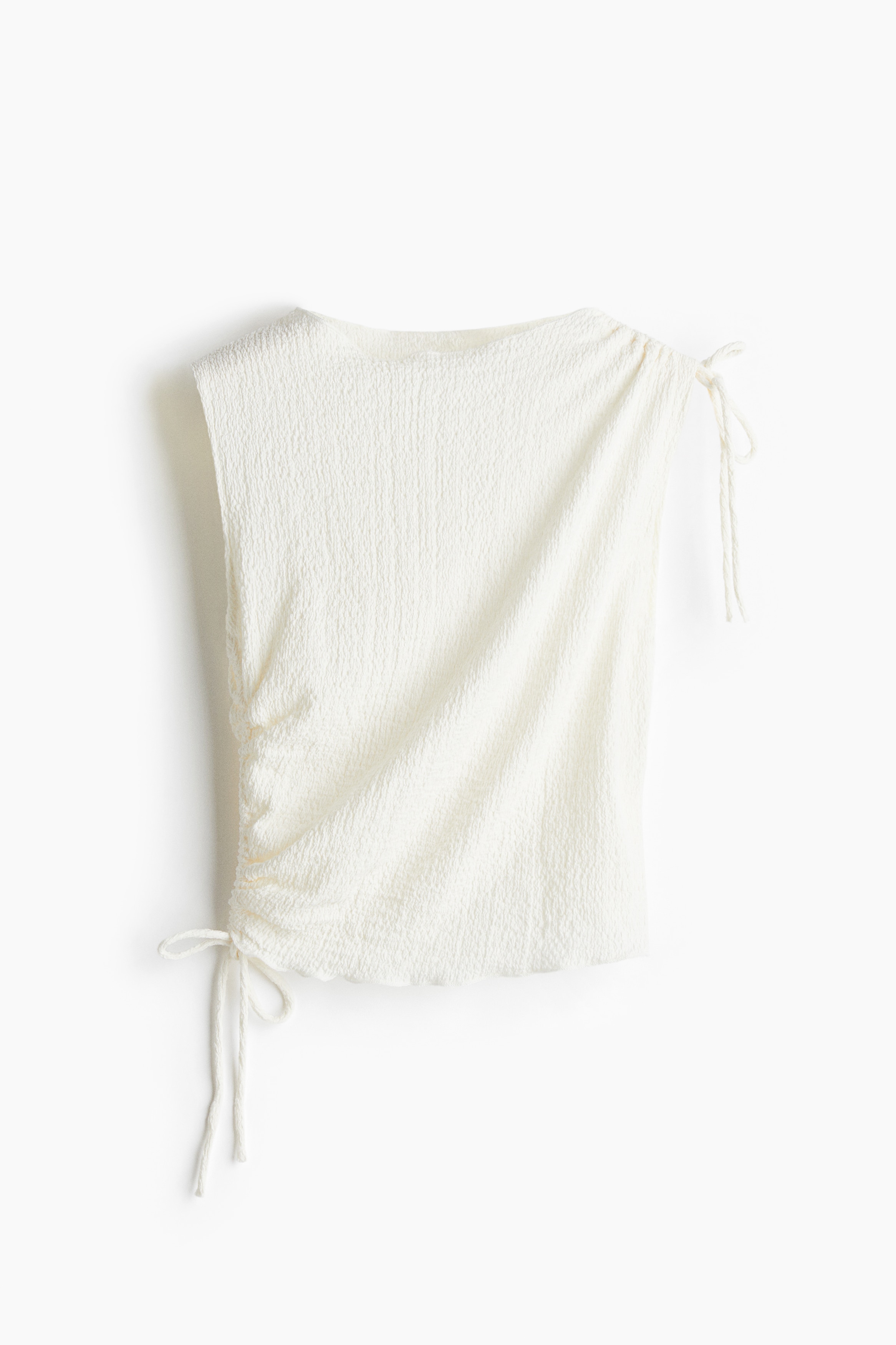 Drawstring-Detail Top - Cream