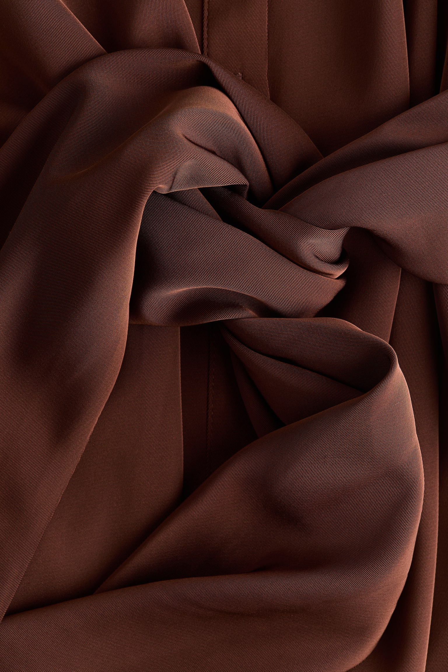 Tie-detail shirt dress - Rust brown - 3