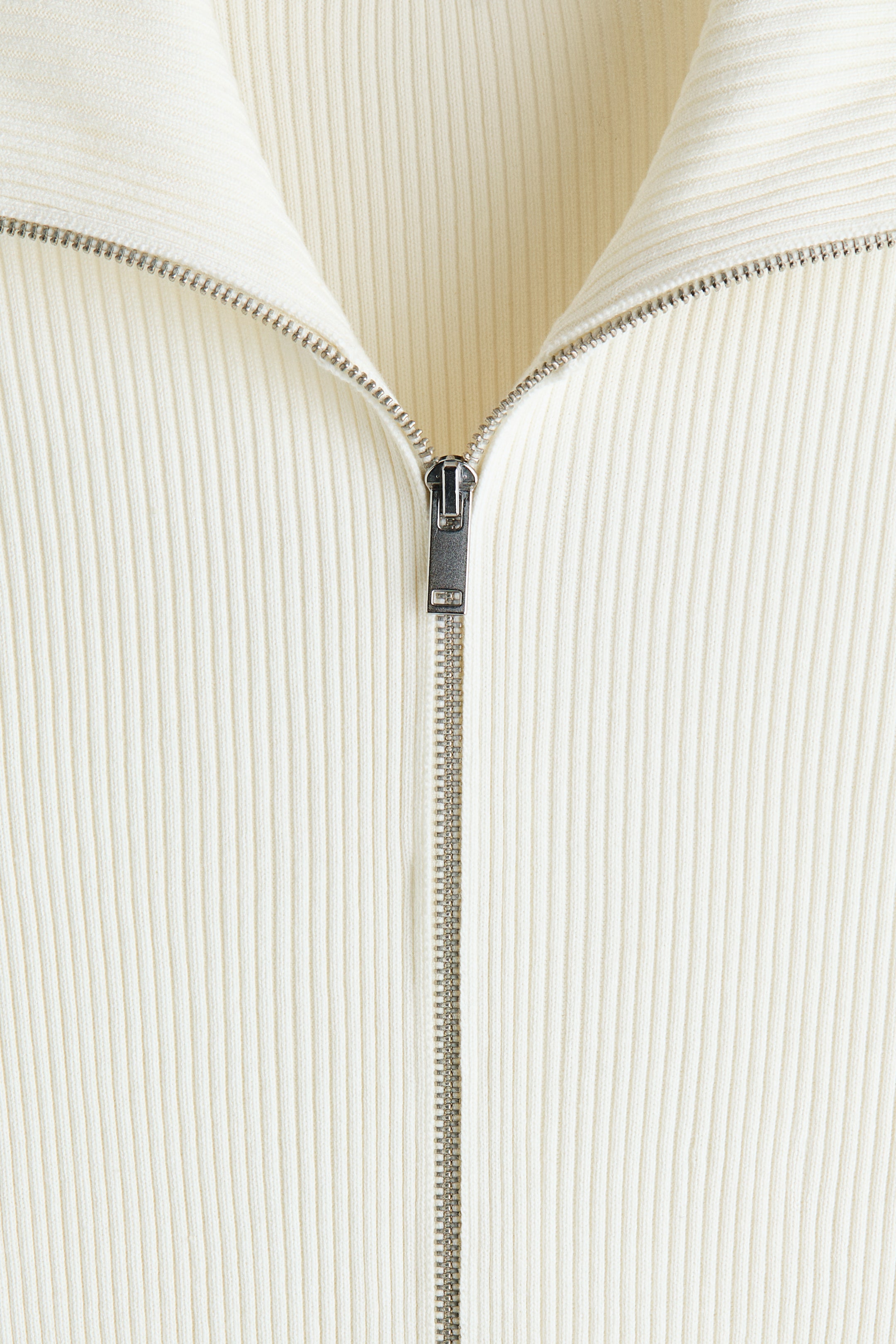 Slim-Fit Rib-Knit Cardigan