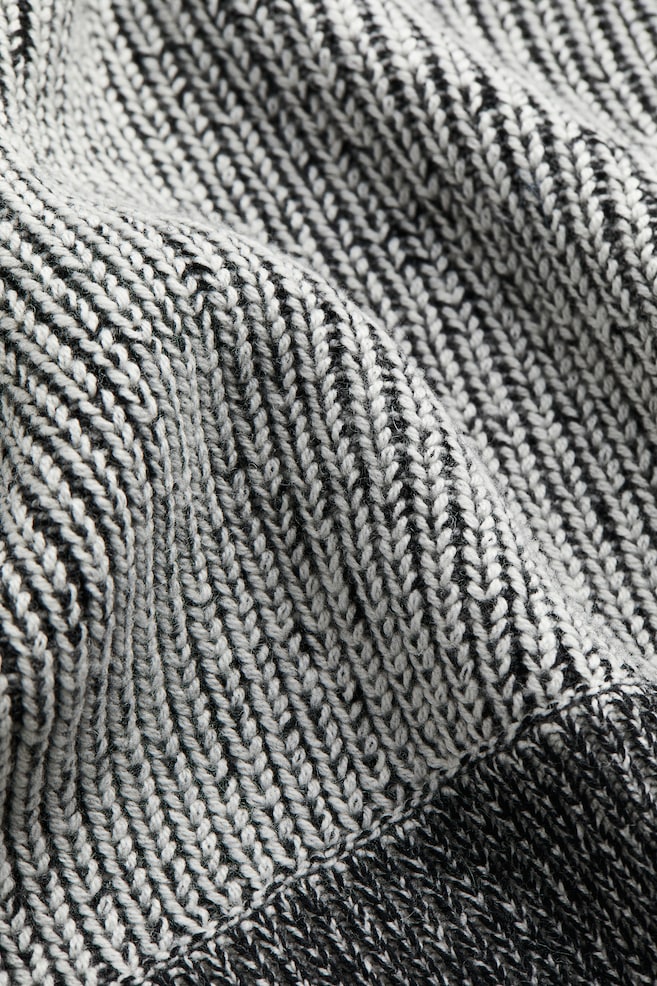Pull en laine mélangée - Blanc/noir chiné/Noir/Beige clair - 3