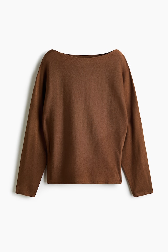 Off-the-shouldertrui - Bruin/Donkergrijs/Lichtbeige/Zwart/Donkerbruin - 1