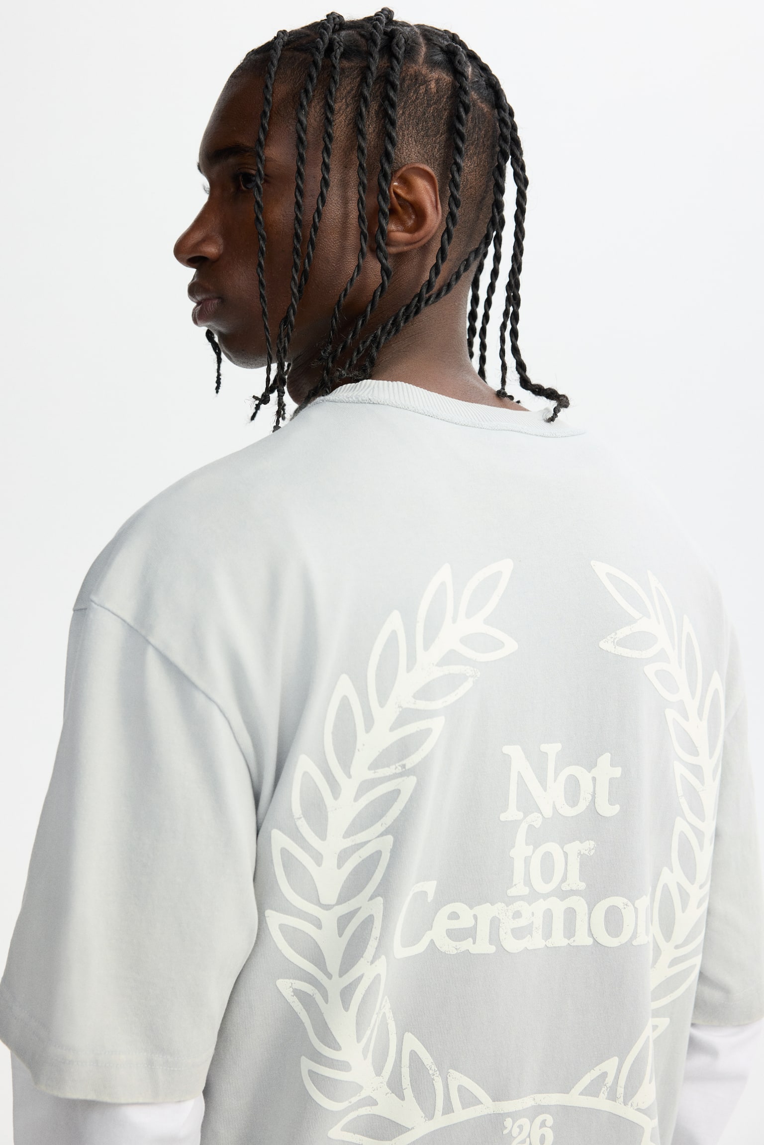 טישירט עם הדפס Loose Fit - אפור בהיר/Not for Ceremony/שחור/Workwear/אפור כהה/Rodeo Sunset/אדום/Sunset - 6
