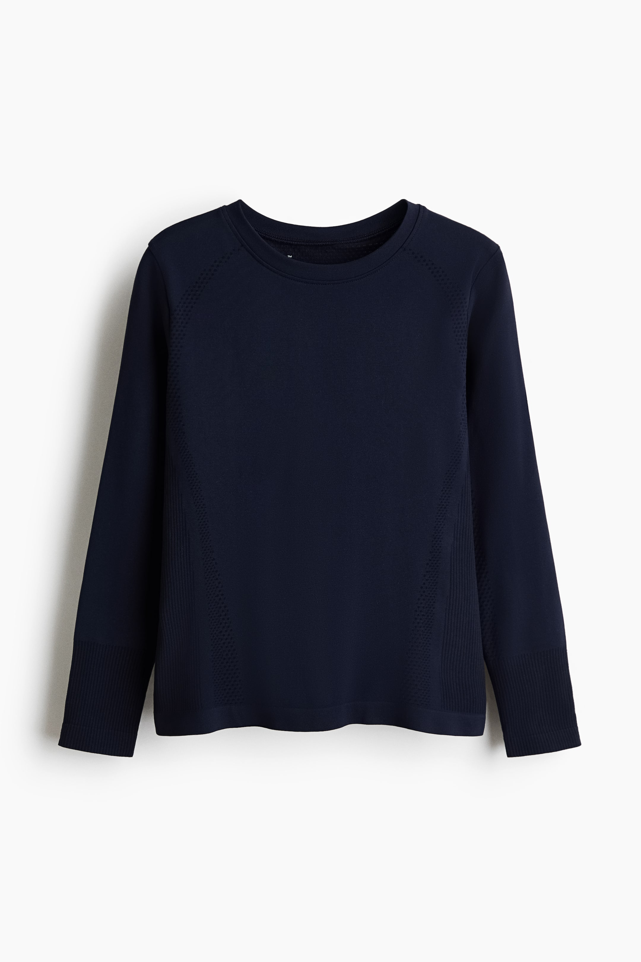 Προβολή μεγαλύτερης εικόνας: Αθλητική μπλούζα Seamless με τεχνολογία DryMove™ - Ναυτικό μπλε - Kids | H&M GR 1