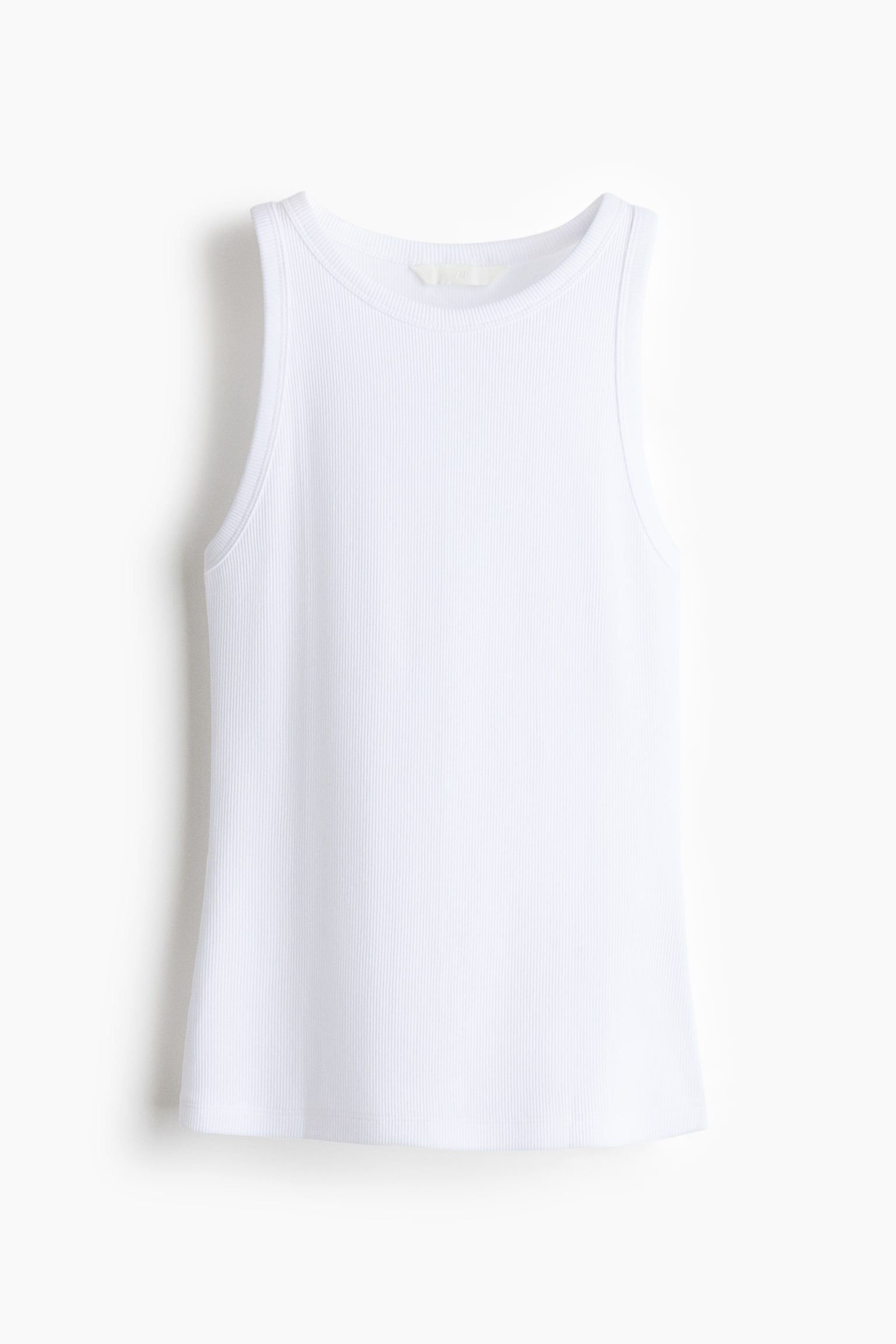 Ribbed cotton vest top - White/Black/Navy blue/Dark dusty pink - 1