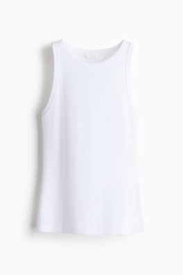 Ribbad tanktop i bomull