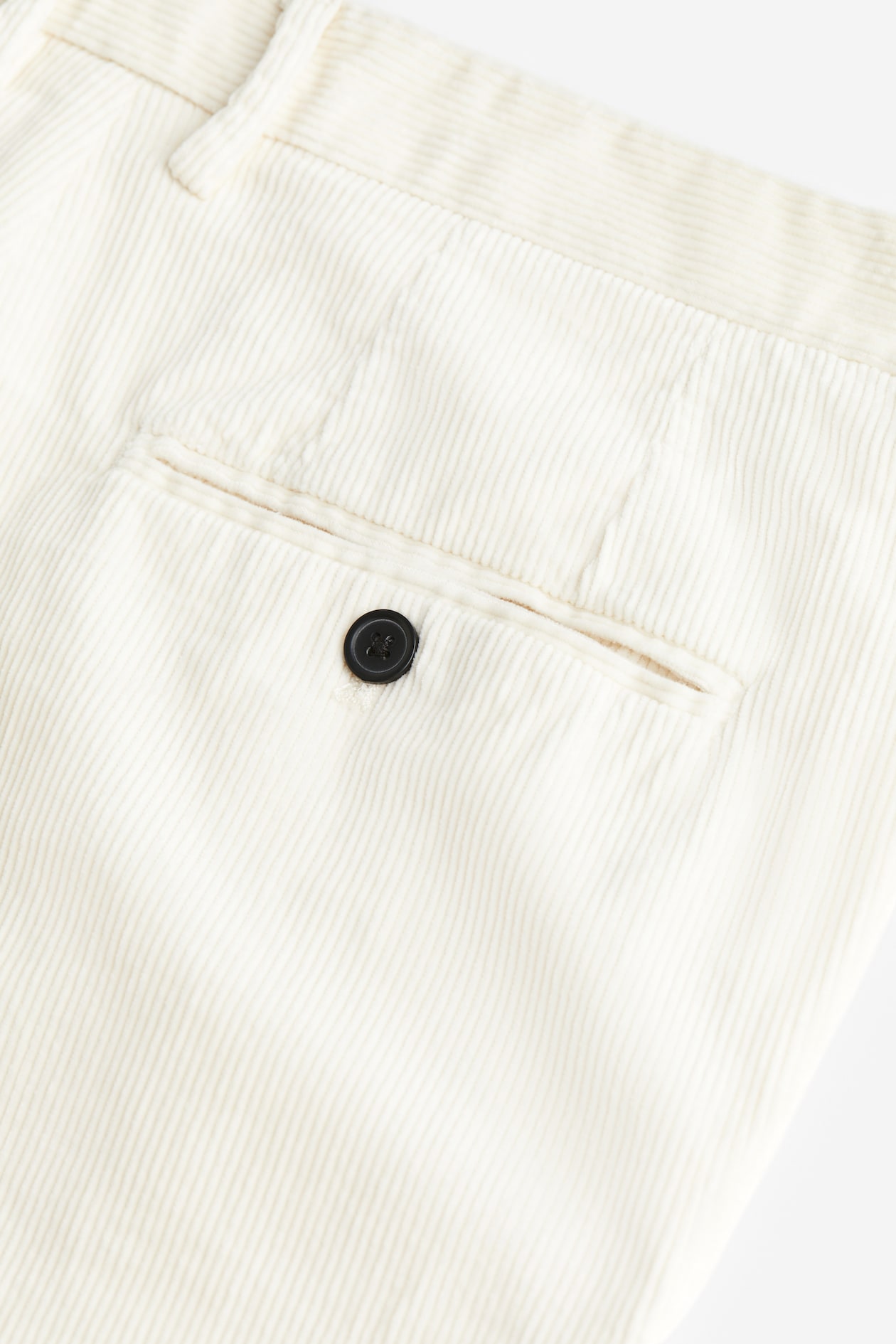 Slim Fit Corduroy Pants - White - Men | H&M US