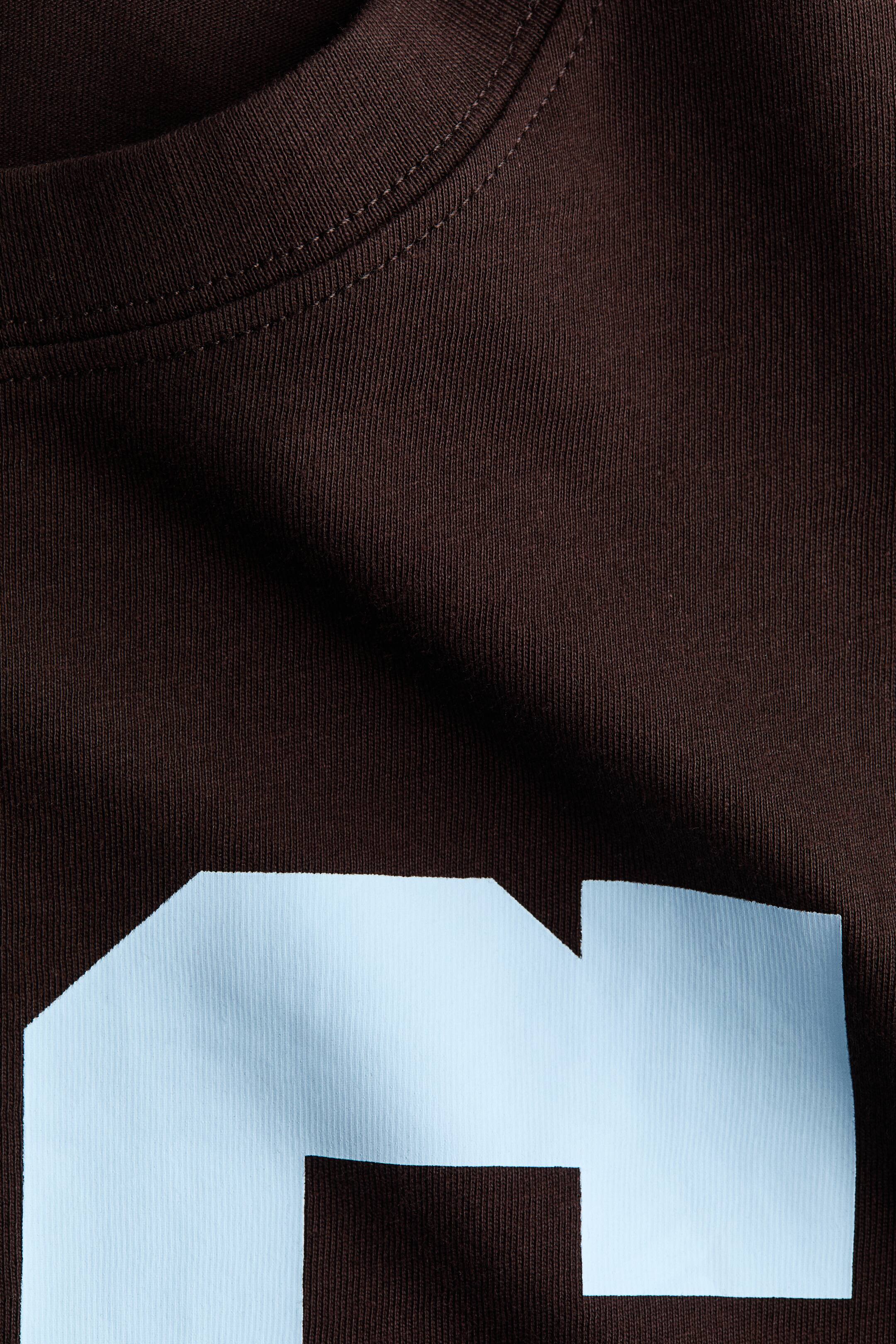 View larger image: Printed cotton T-shirt - Brown/Rhode Island - Ladies | H&M IN 2