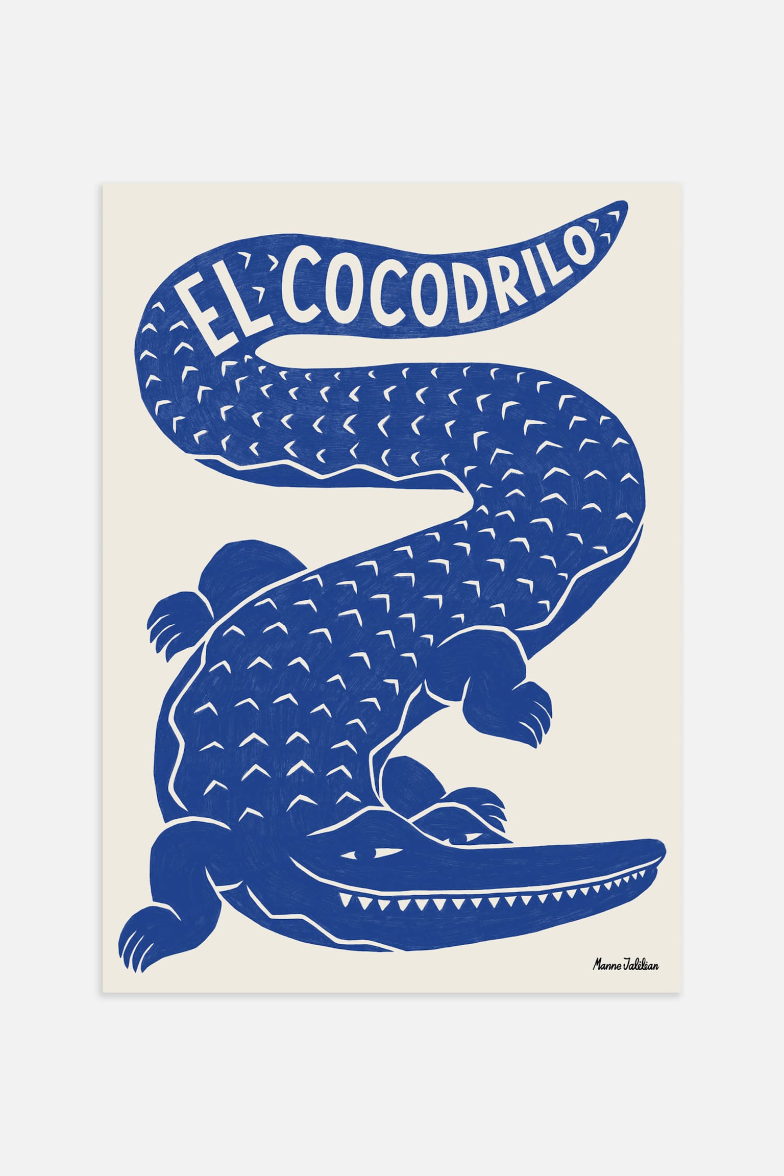 El Cocodrilo Poster - Blue