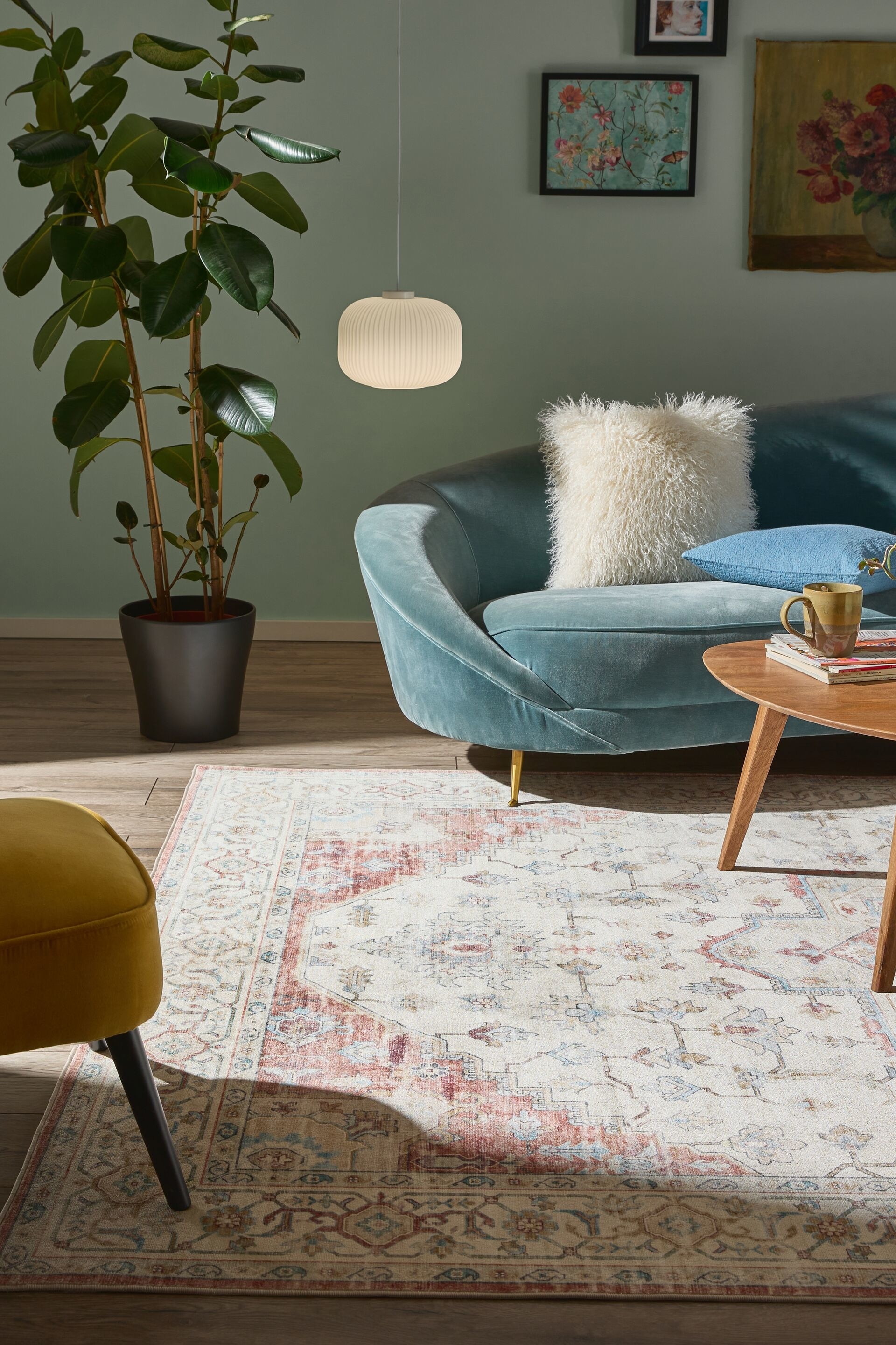 Pestävä Matto Miray - Monivärinen/punainen