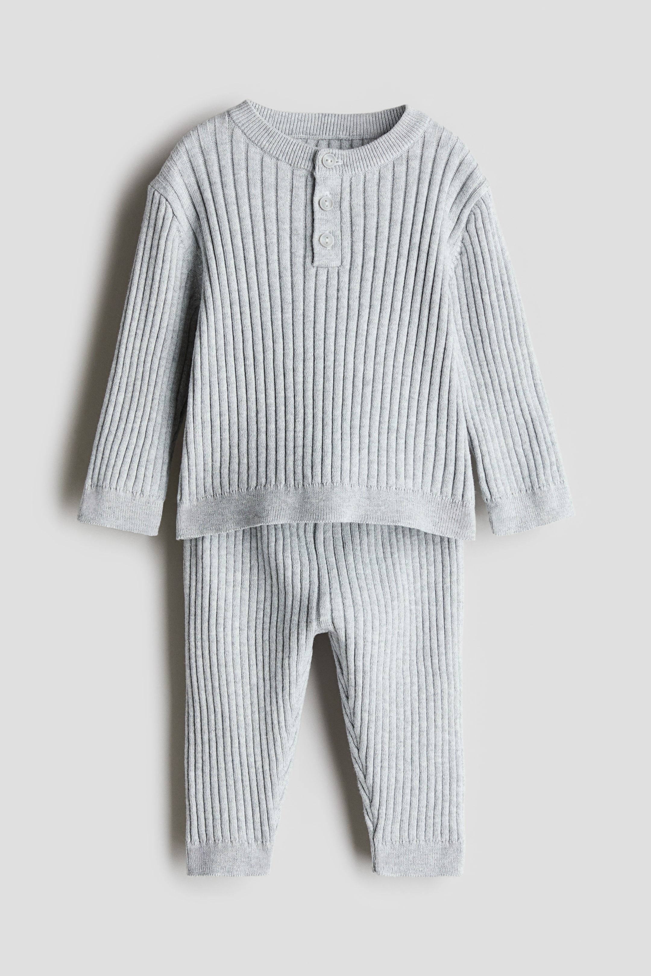 2-piece Rib-Knit Cotton Set