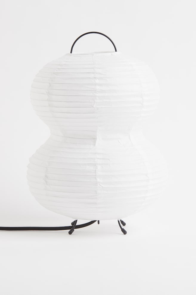 Lampe de table en papier de riz - Blanc - 1