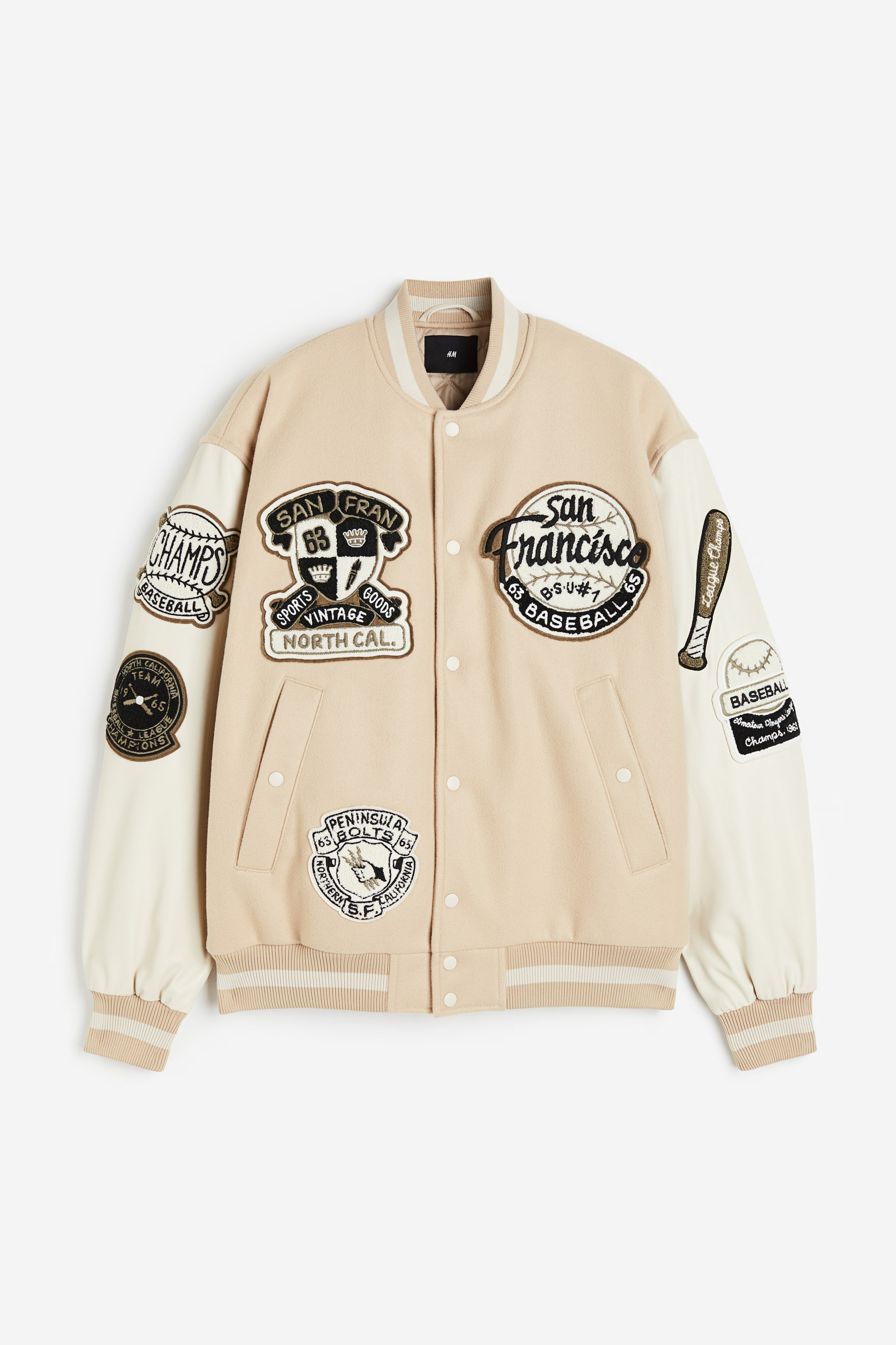 Loose Fit Baseball Jacket