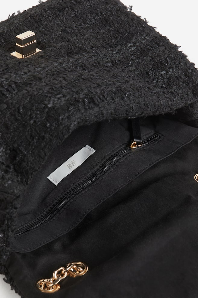 Textured shoulder bag - Black - 4