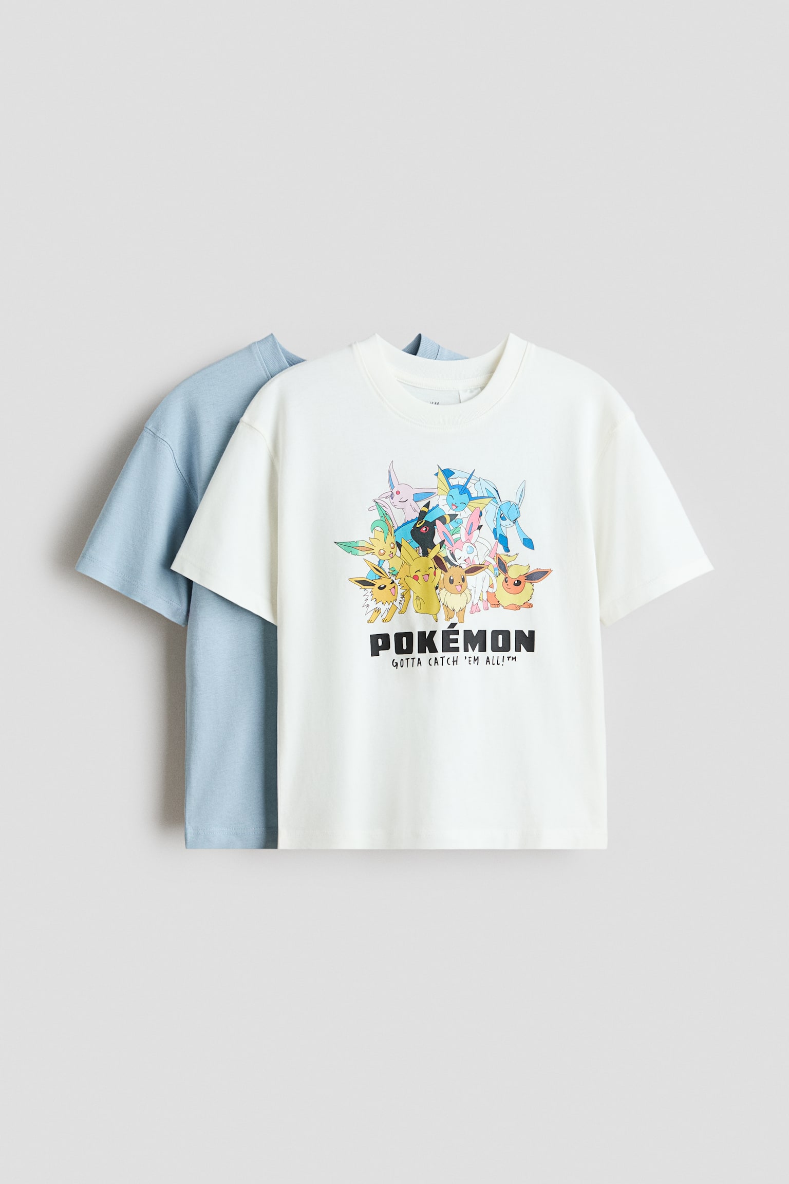 2-pack T-shirts - Light blue/Pokémon