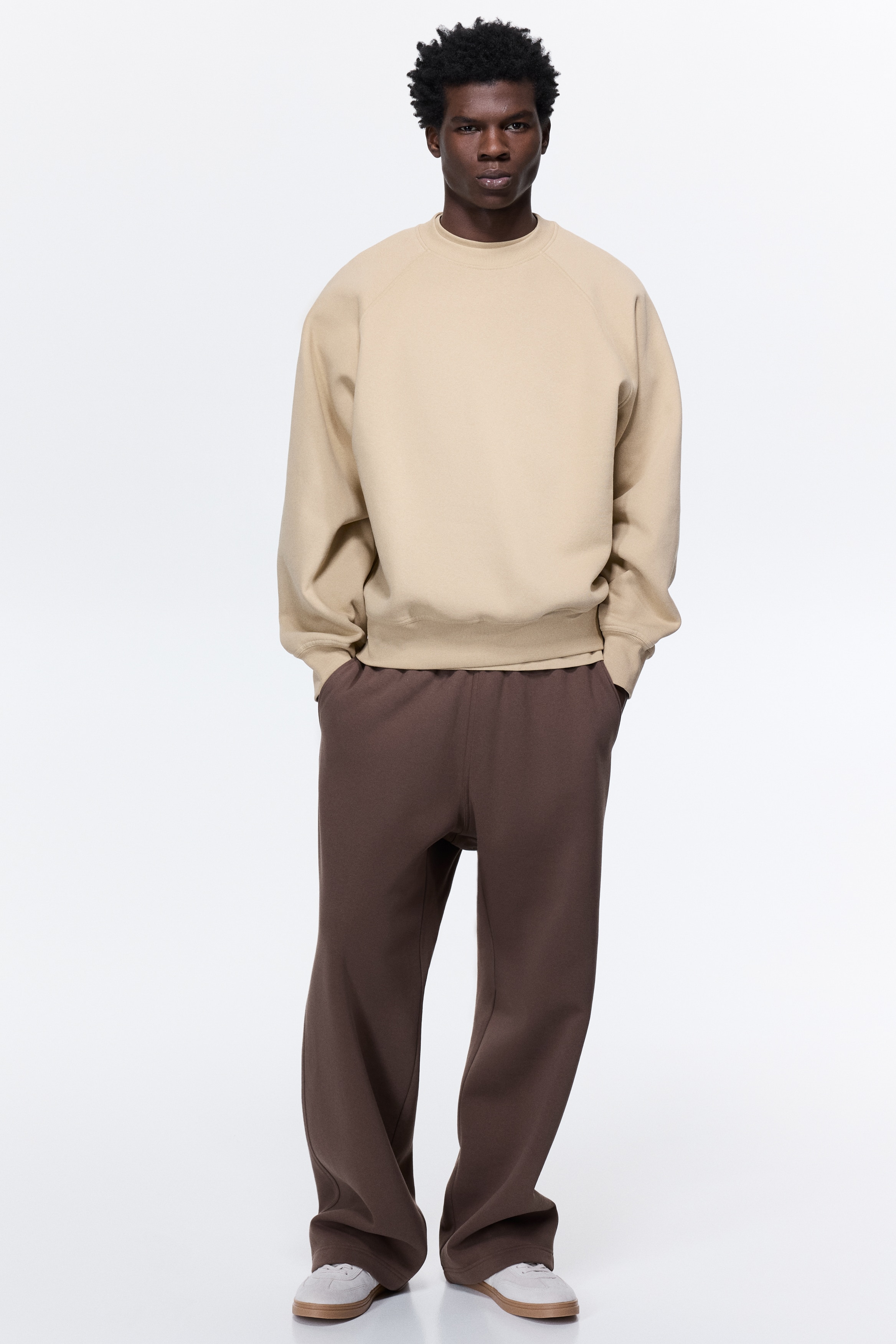 Men's Gray melange Oversized Sweatshirt | H&M US