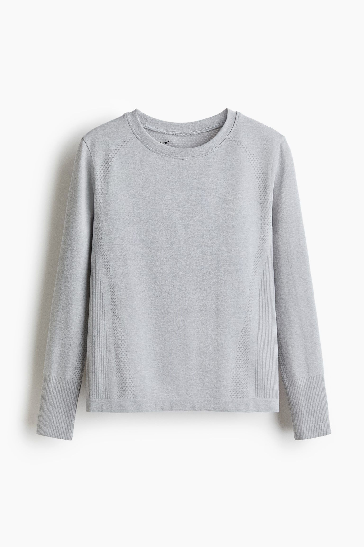 Seamless-treenitoppi DryMove™ - Vaaleanharmaa/Laivastonsininen