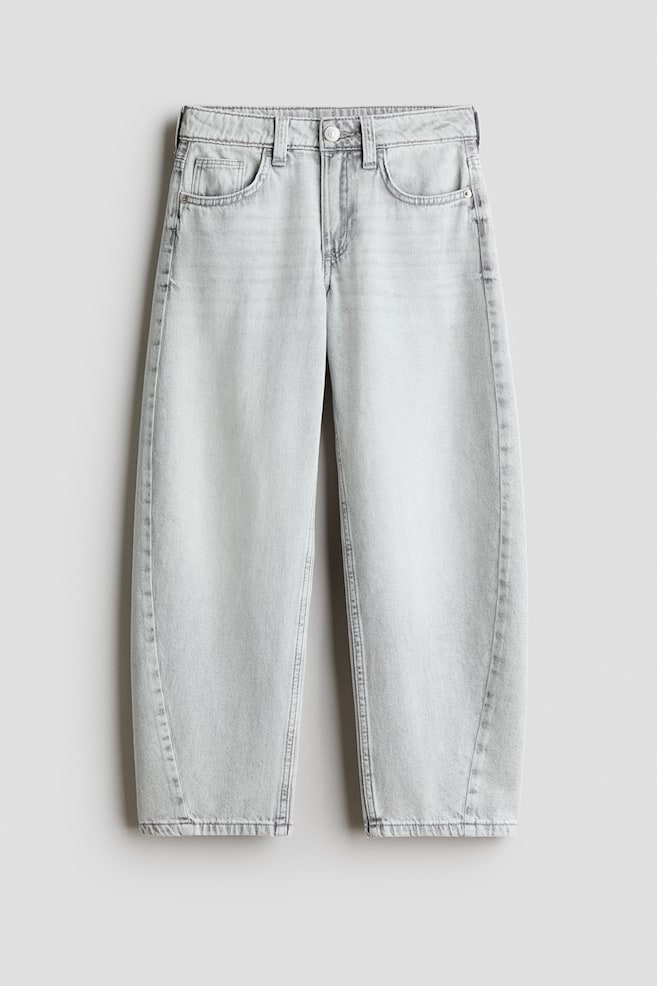Baggy Fit Barrel Jeans - Açık kot grisi/Açık kot mavisi - 1