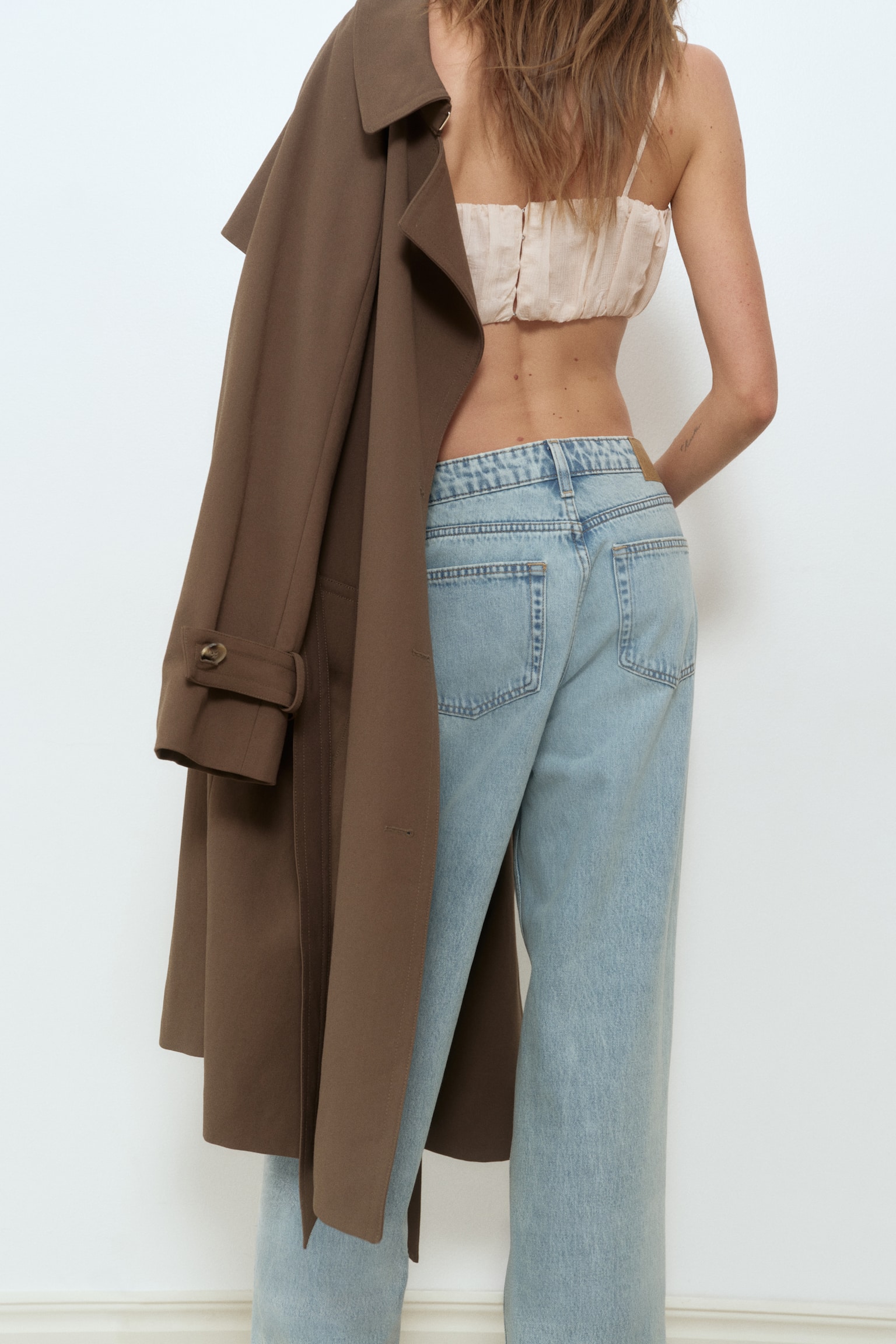 Barrel Regular Waist Ankle Jeans - Helles Denimblau/Denimblau - 3