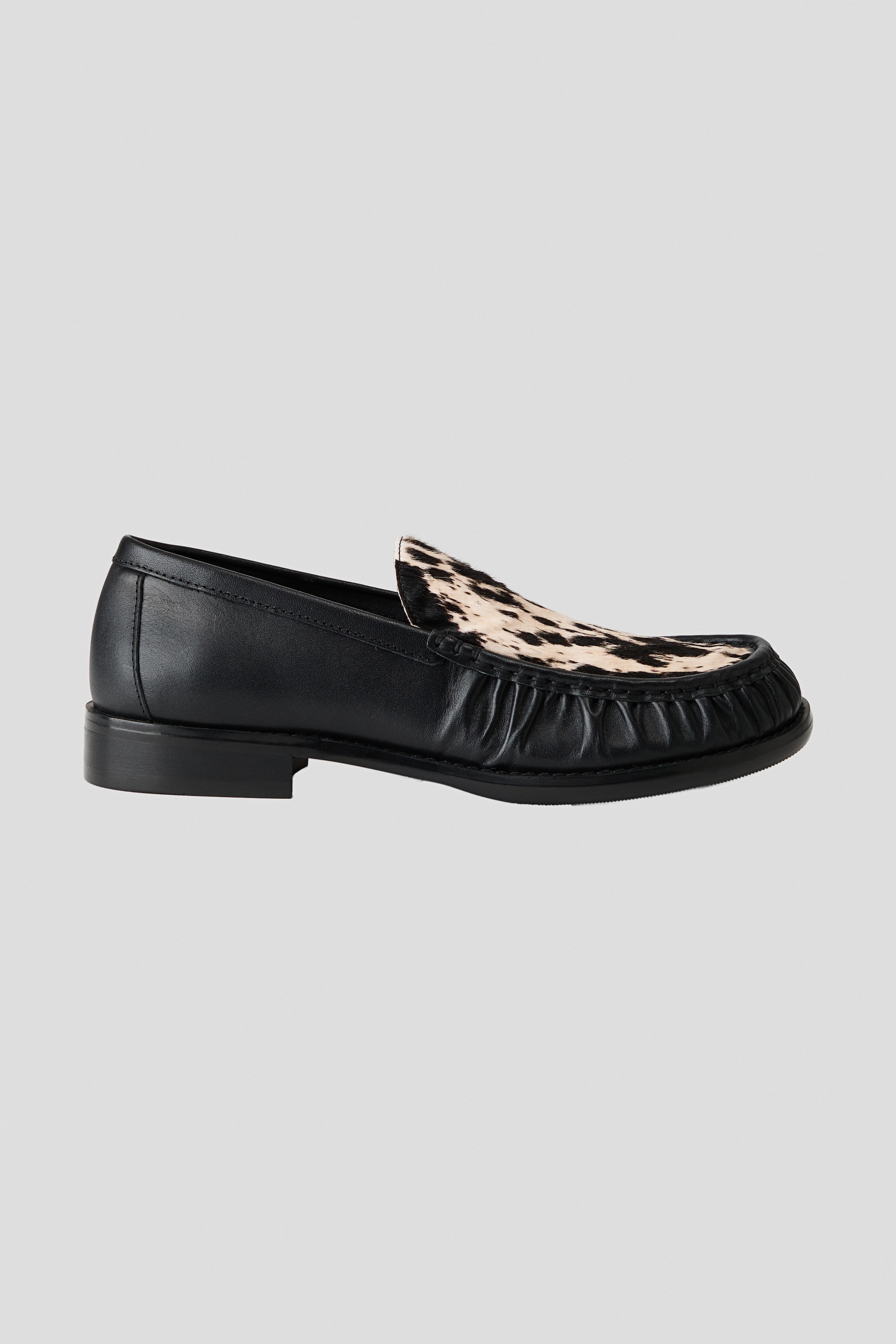 Loafers i läder - Svart/Koskinnsmönstrad/Svart