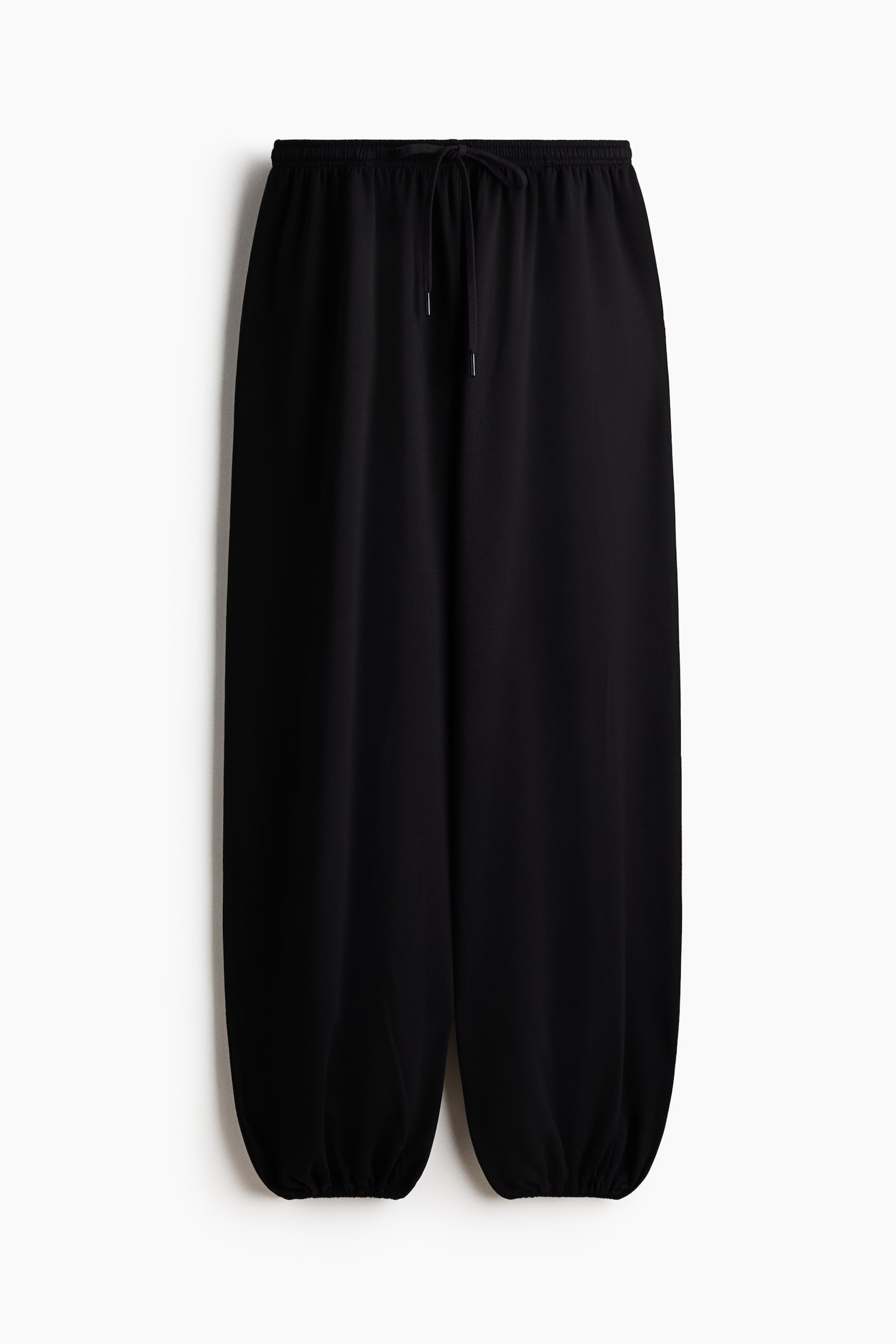 Viscose-blend balloon joggers - Black - 1