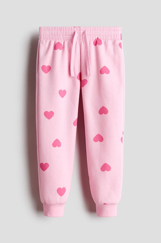 Brushed-inside joggers - Pink/Hearts/Bright pink/Light beige/Light pink/Cherries/White/Hearts/Dark grey/Hearts/Pink/White/Hearts/White/Hearts/Heather purple/Hearts/Powder pink/Light purple/Beige/Leopard print - 1