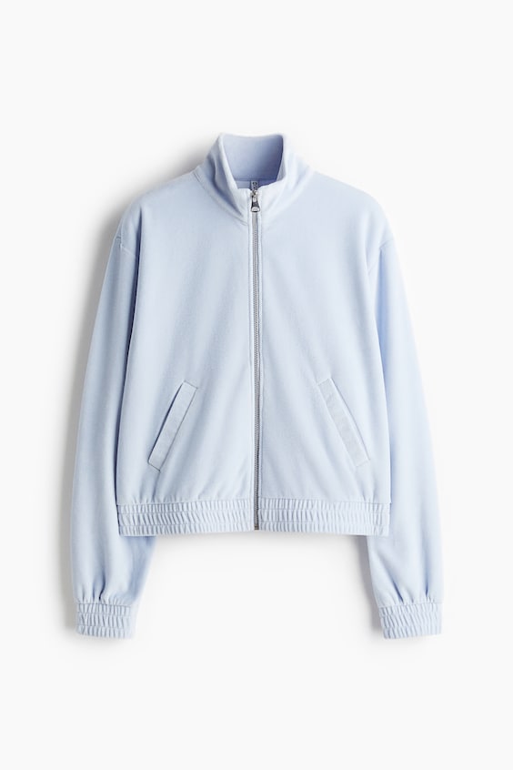 Женские куртки H&M Velour Jacket with Zipper