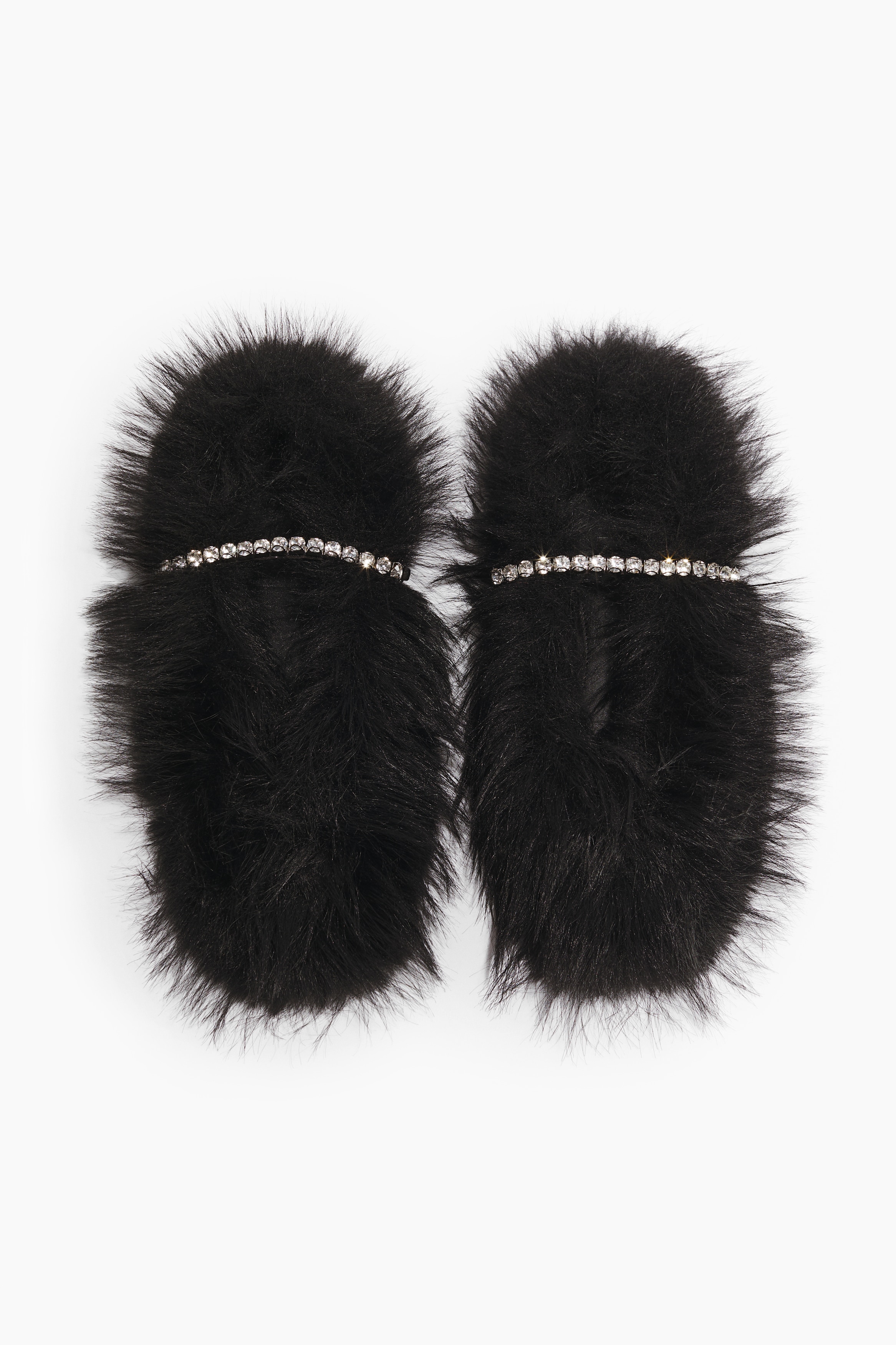 Kapcie ze zdobieniami - Czarny/Ciemnobeżowy