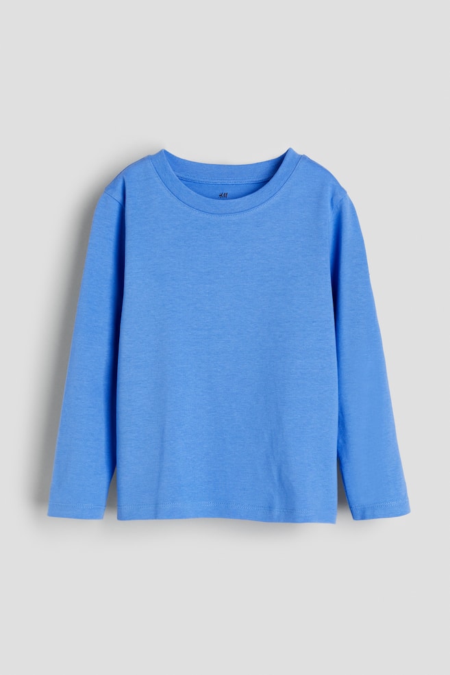 T-shirt à manches longues - Bleu/Marron clair/rayé/Noir/Gris clair chiné/Bleu vif - 1