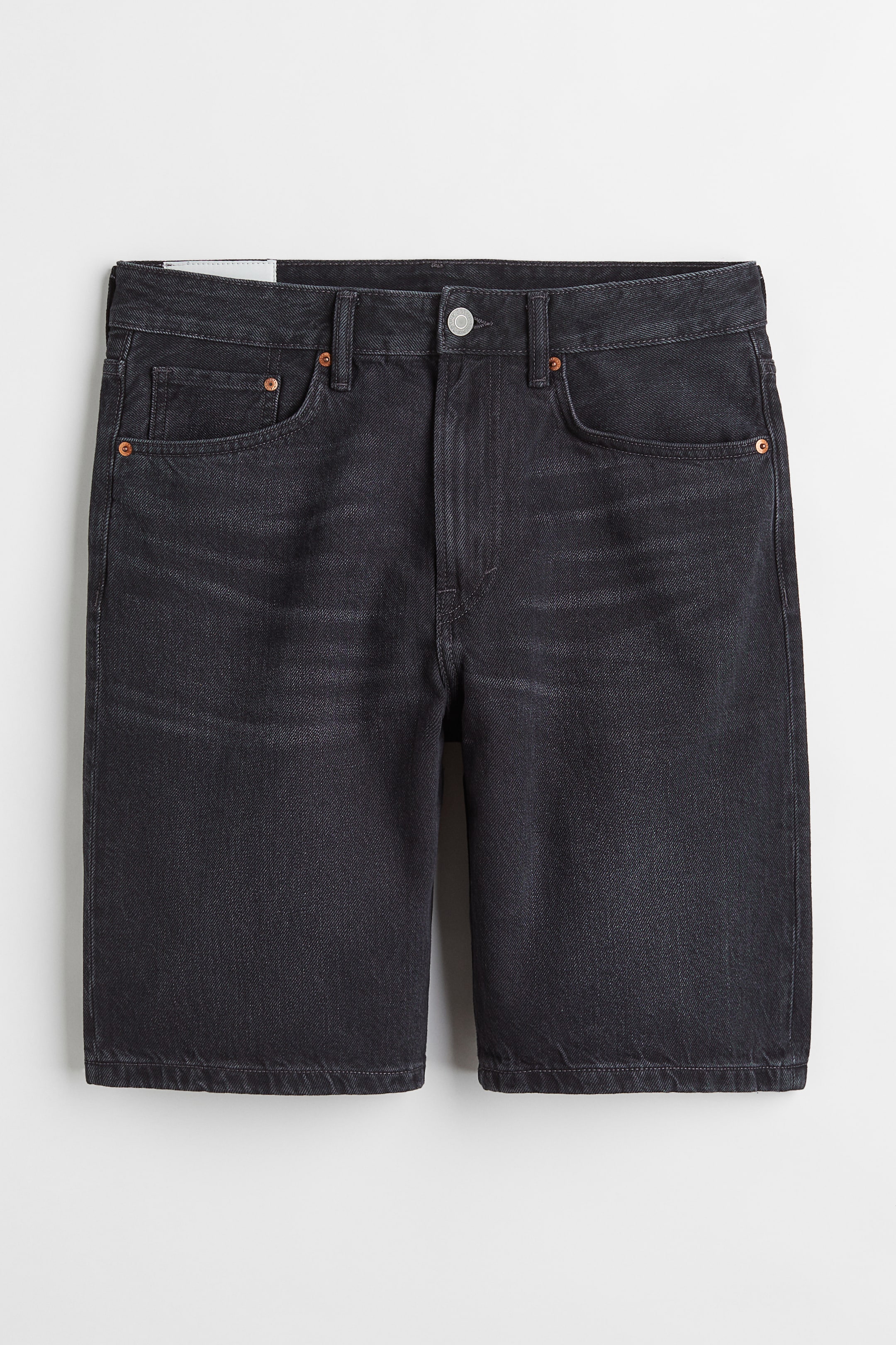 View larger image: Relaxed Denim Shorts - Denim black - Men | H&M US 1