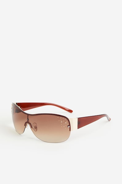 Sonnenbrille mit Strass - Braun - Ladies | H&M DE 