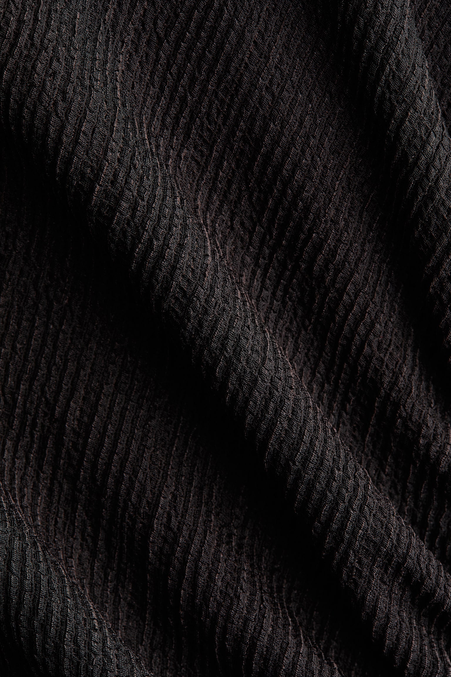 Trumpet-sleeved jersey dress - Dark brown - 3