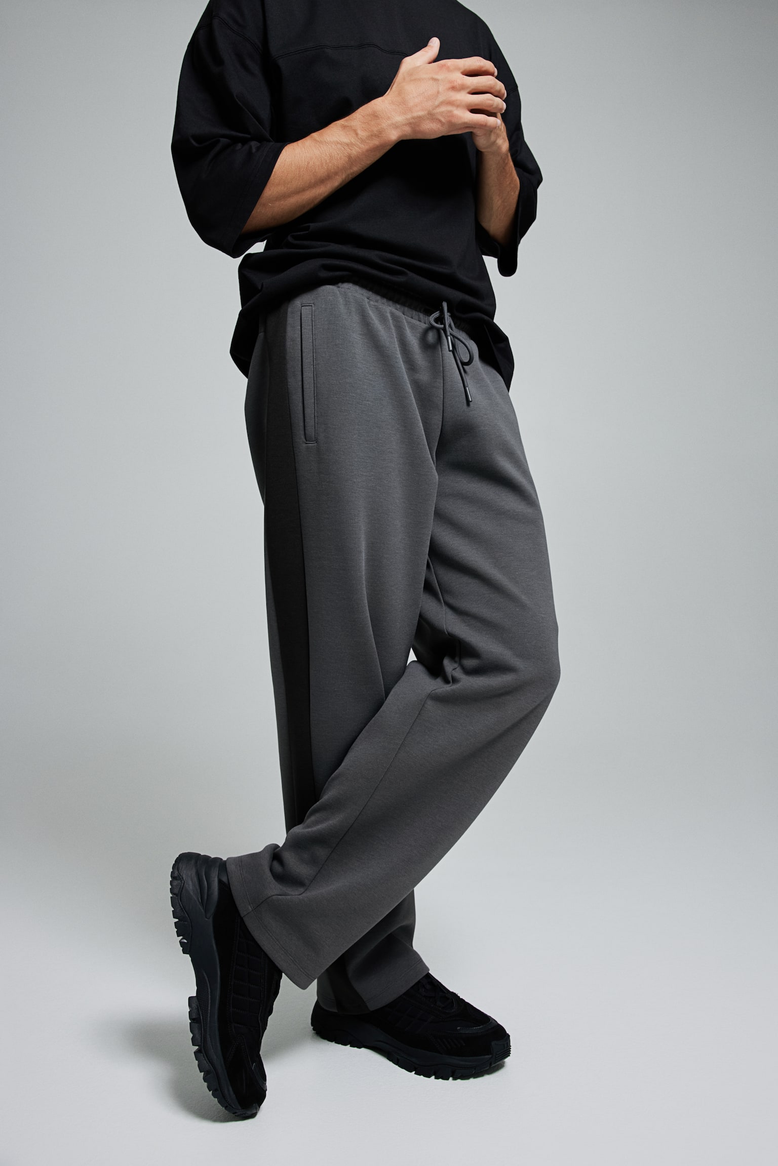 Regular Fit Sports Joggers - Dark gray - 4