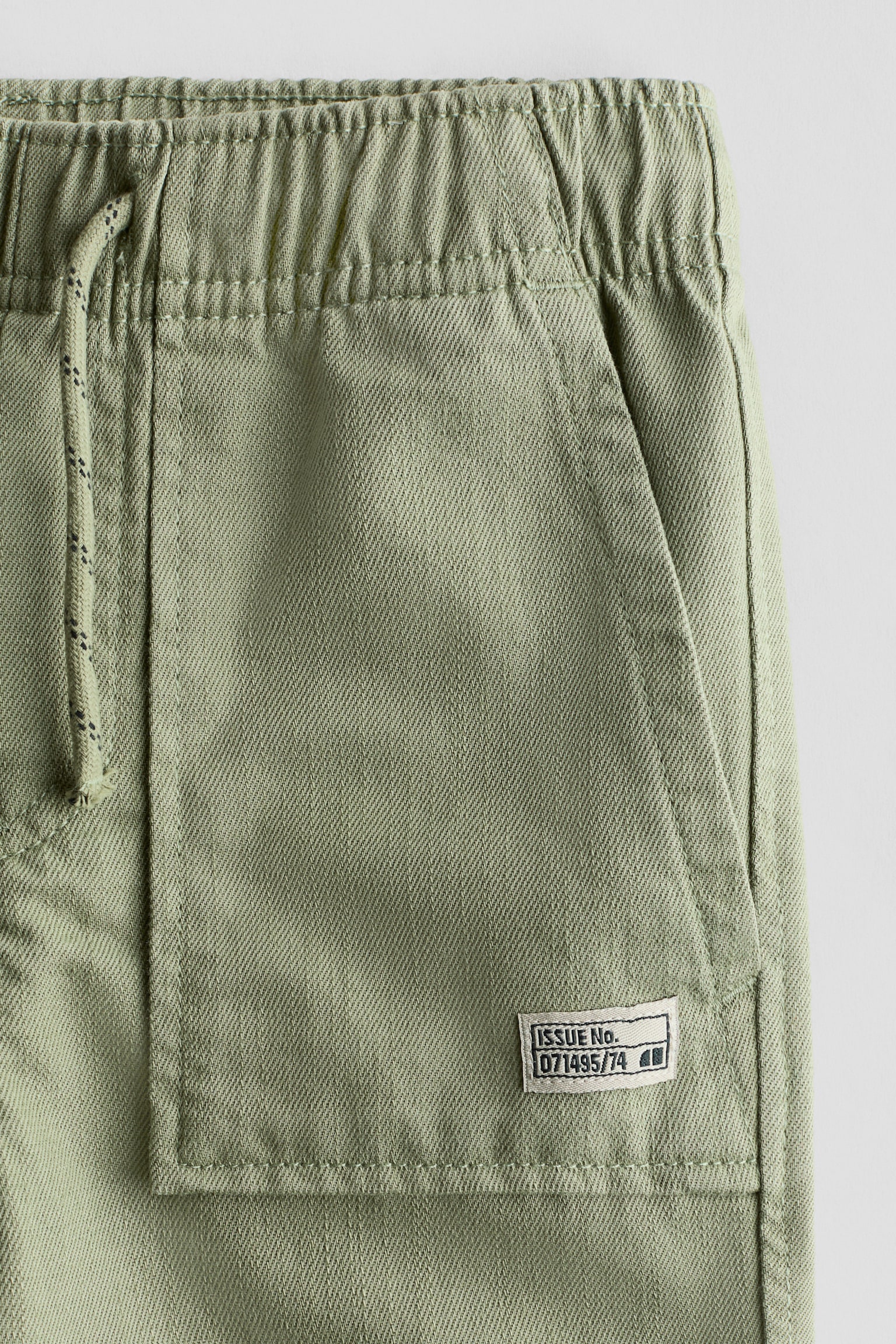 Cotton twill joggers - Khaki green/Beige/Black - 3