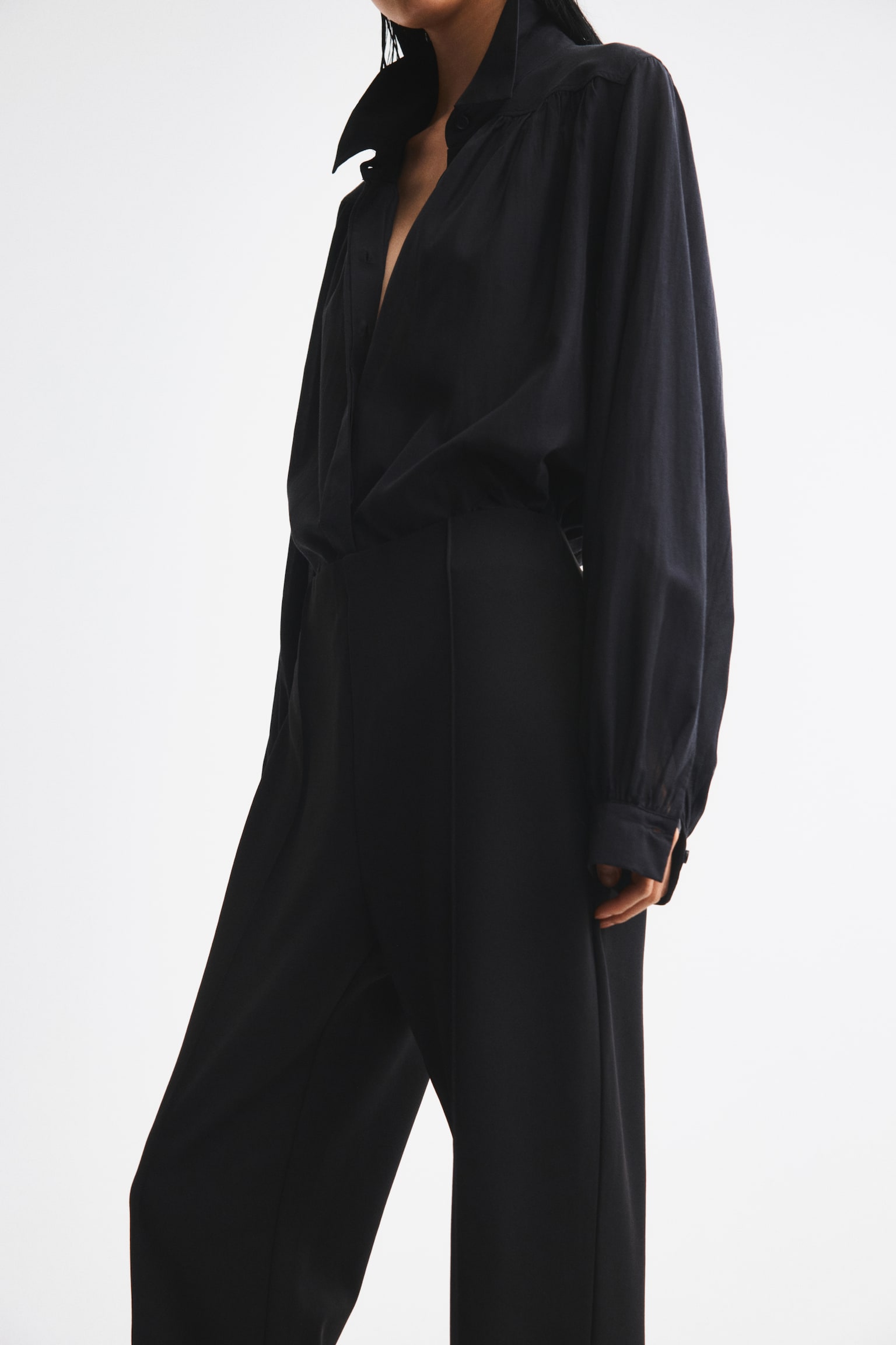 Женские брюки H&M Slacks, цвет: Чёрный — фото 6