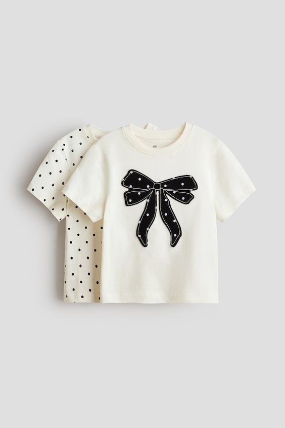 Детские футболки H&M 2-Pack Cotton T-Shirts
