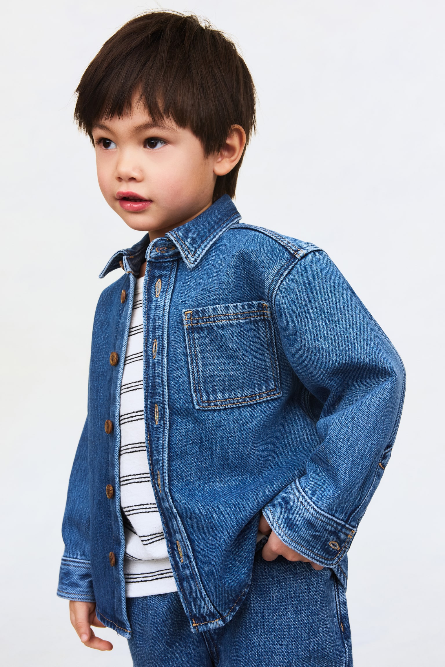 Denim overshirt - Denim blue - 1
