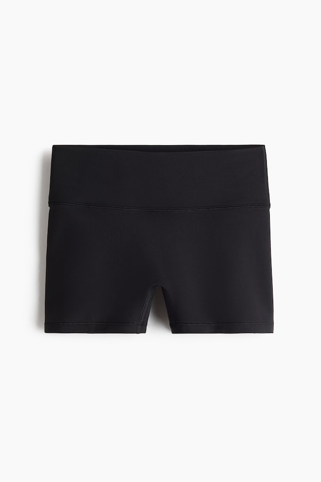 Fitted Sports Shorts with SoftMove™ - Black/Purple taupe/Bright blue - 1