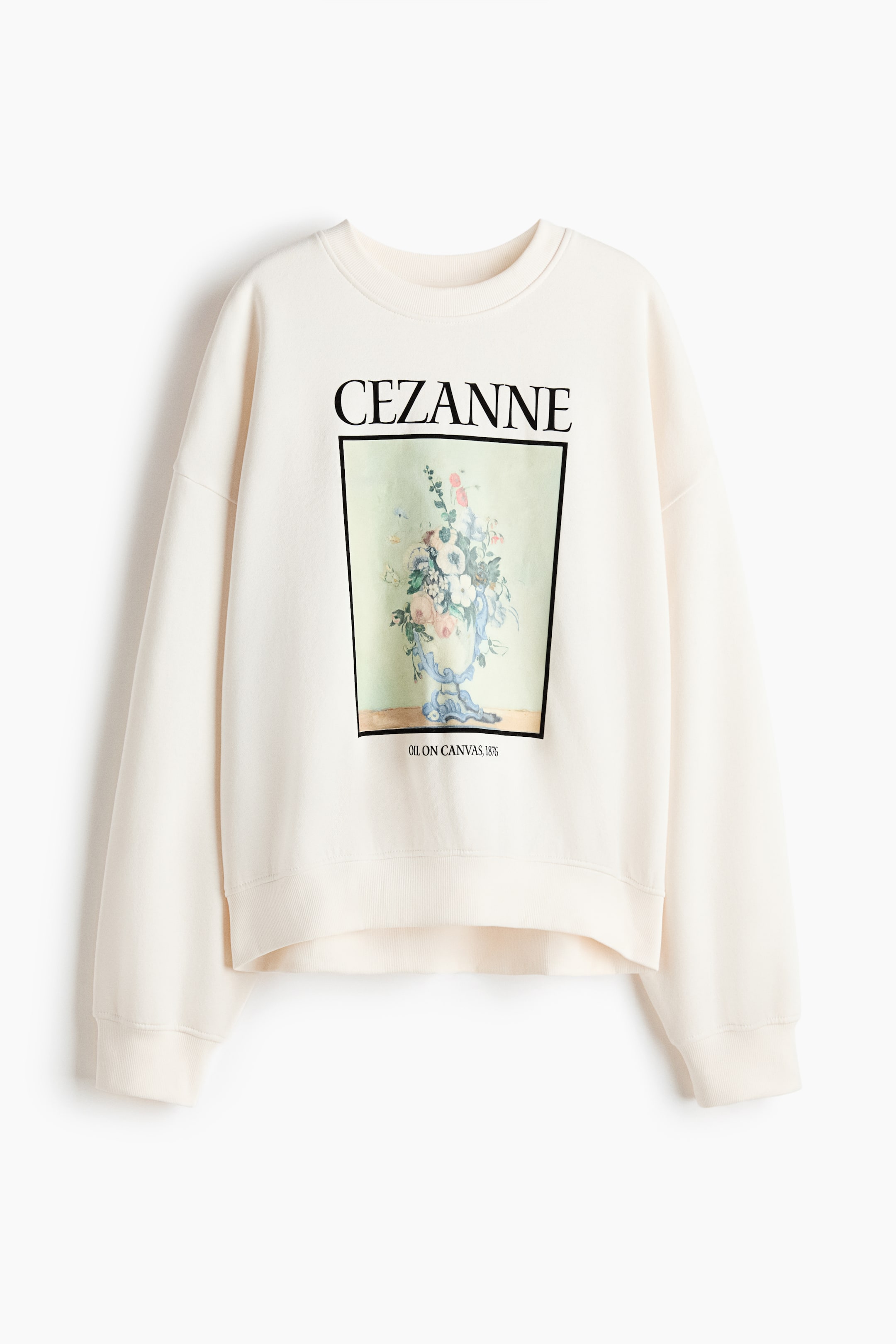 Ver imagem maior: Sweatshirt oversize com motivo estampado - Bege claro/Cezanne - SENHORA | H&M PT 1