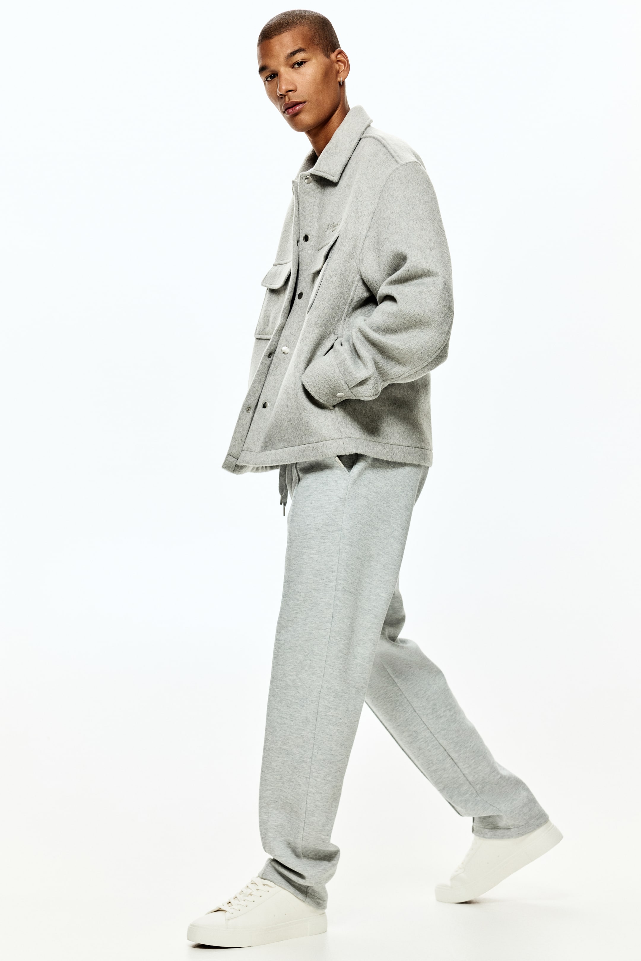 View larger image: Regular Fit Tailored joggers - Light grey marl - Men | H&M IE 2