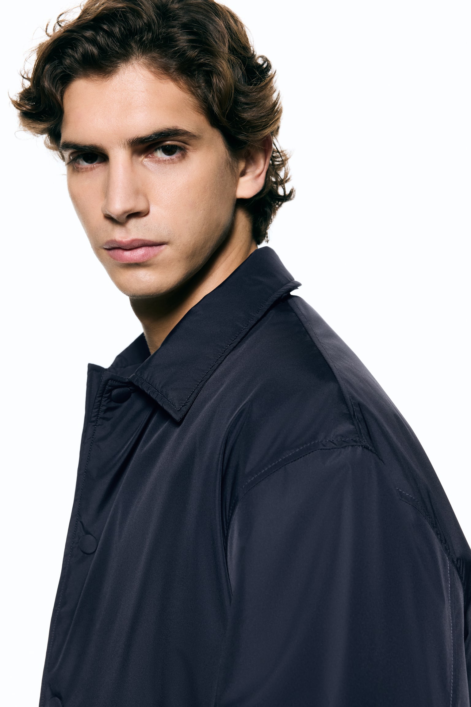 Lightly padded jacket - Dark blue/Burgundy - 5