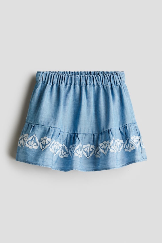 Детские юбки H&M Embroidered-Detail Denim Skirt