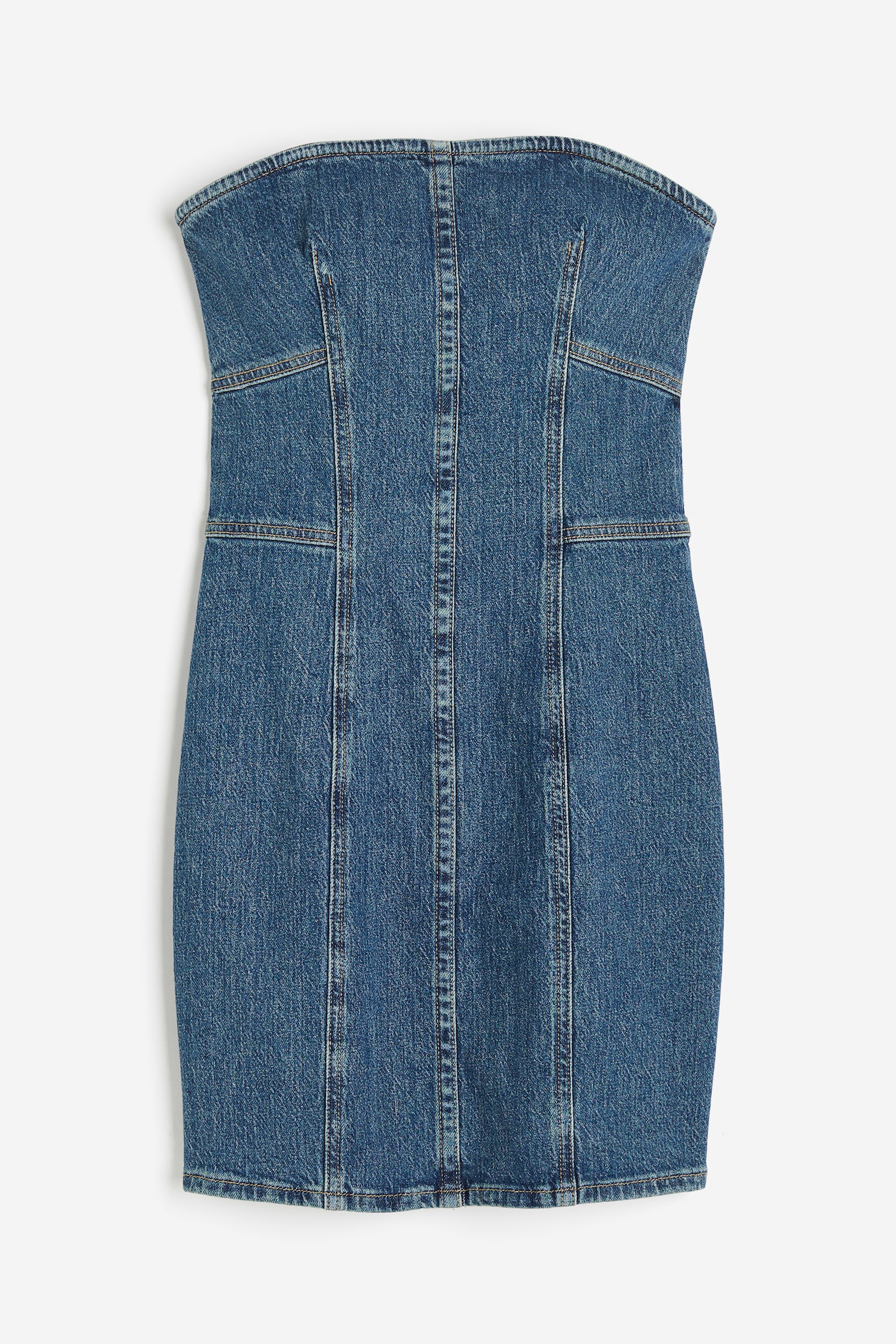 Denim Bandeau Dress - Denim blue - 2