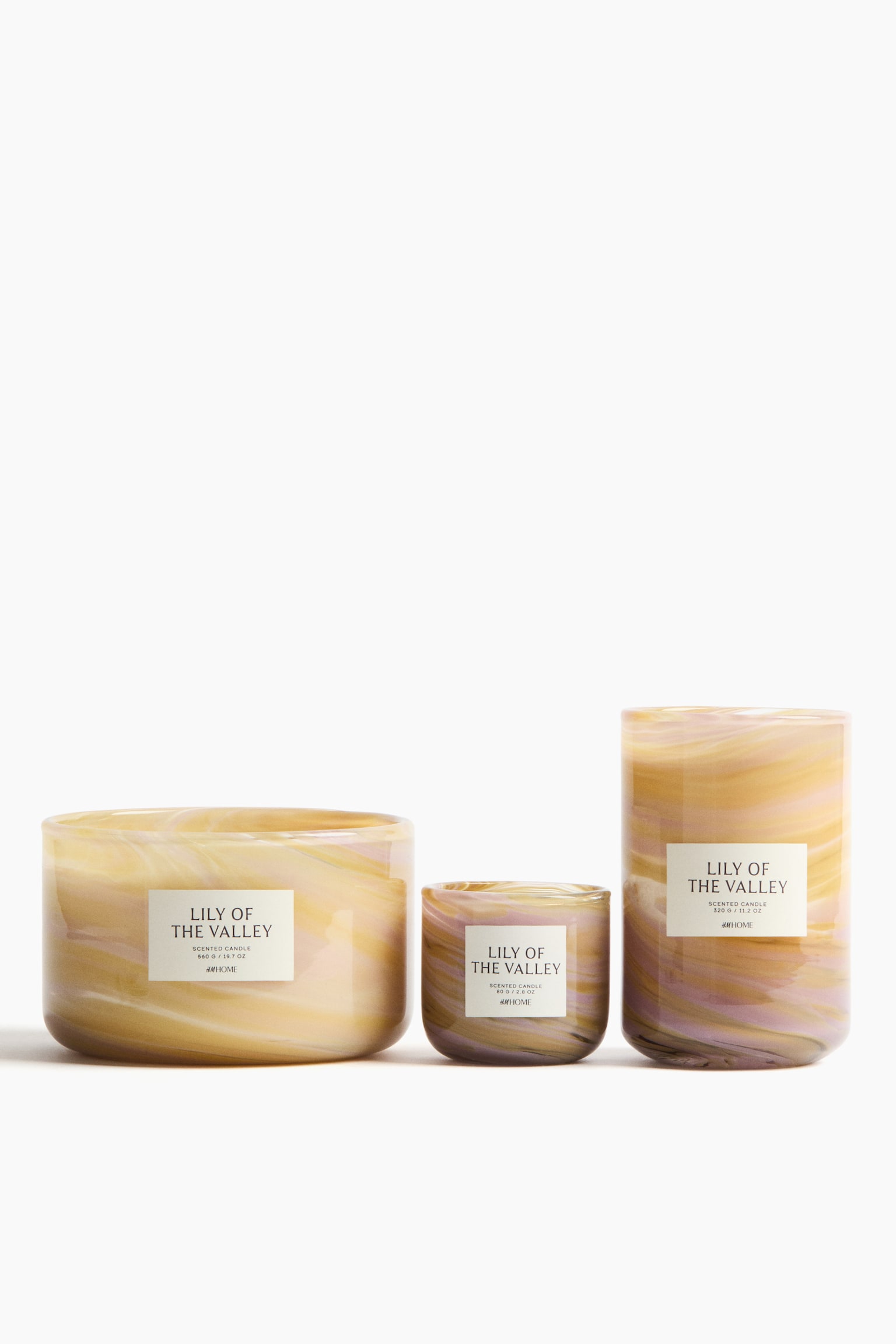 Scented candle in glass holder - Lily Of The Valley/Vanilla Patchouli/Apple Blush - 3