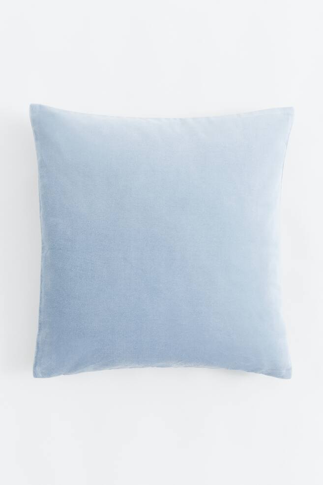 Velvet cushion cover - Light blue/Light brown/Light grey/Light beige/dc - 1
