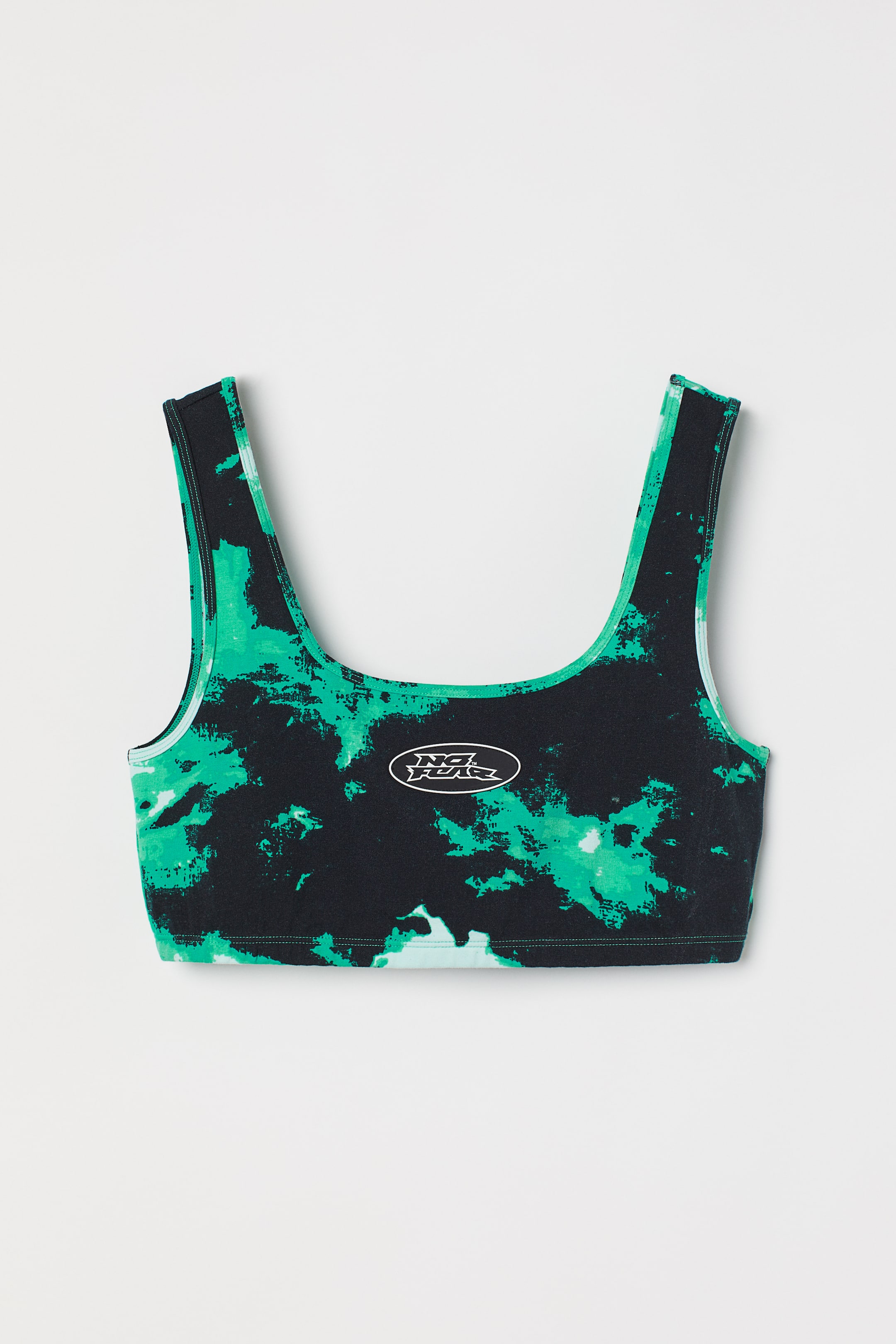 View larger image: Jersey Crop Top - Green/No Fear - Ladies | H&M AU 1