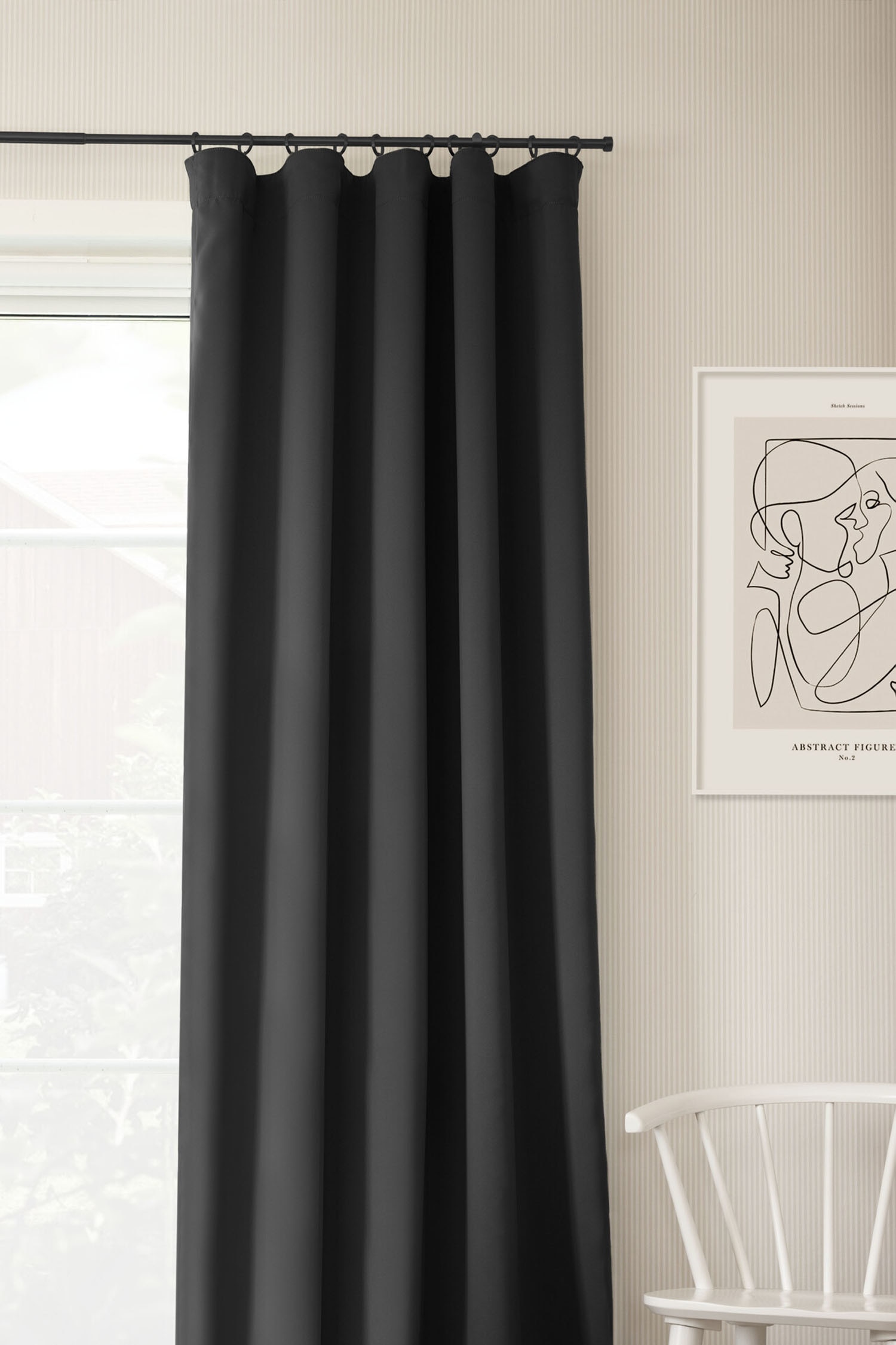 Pack De 1 Cortina Dokie - Preto/Castanho/Bege/Cinzento Claro/Vermelho Ferrugem/Azul/Roxo