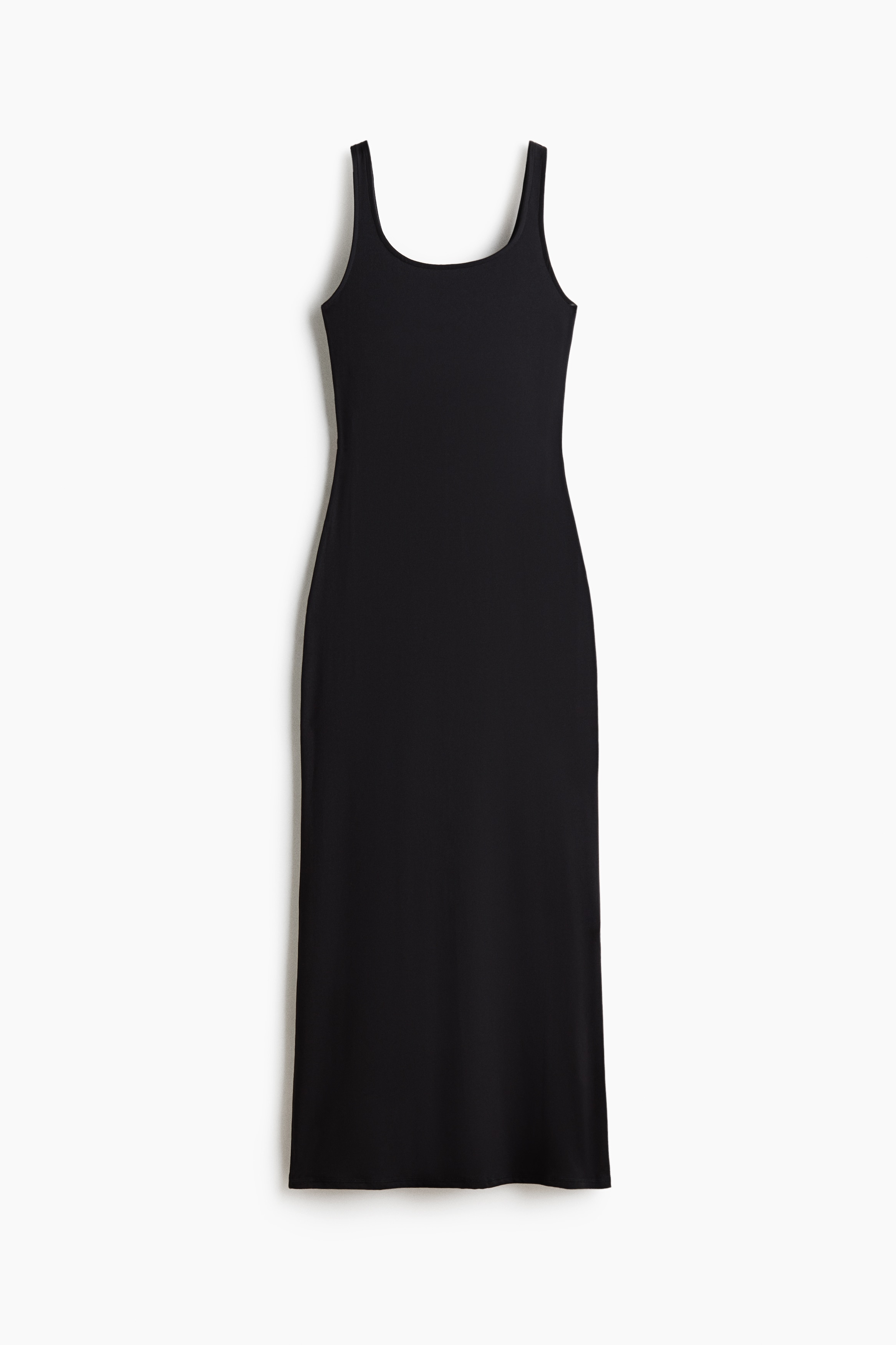 Scoop-neck bodycon dress - Black/Dark red/Dark grey