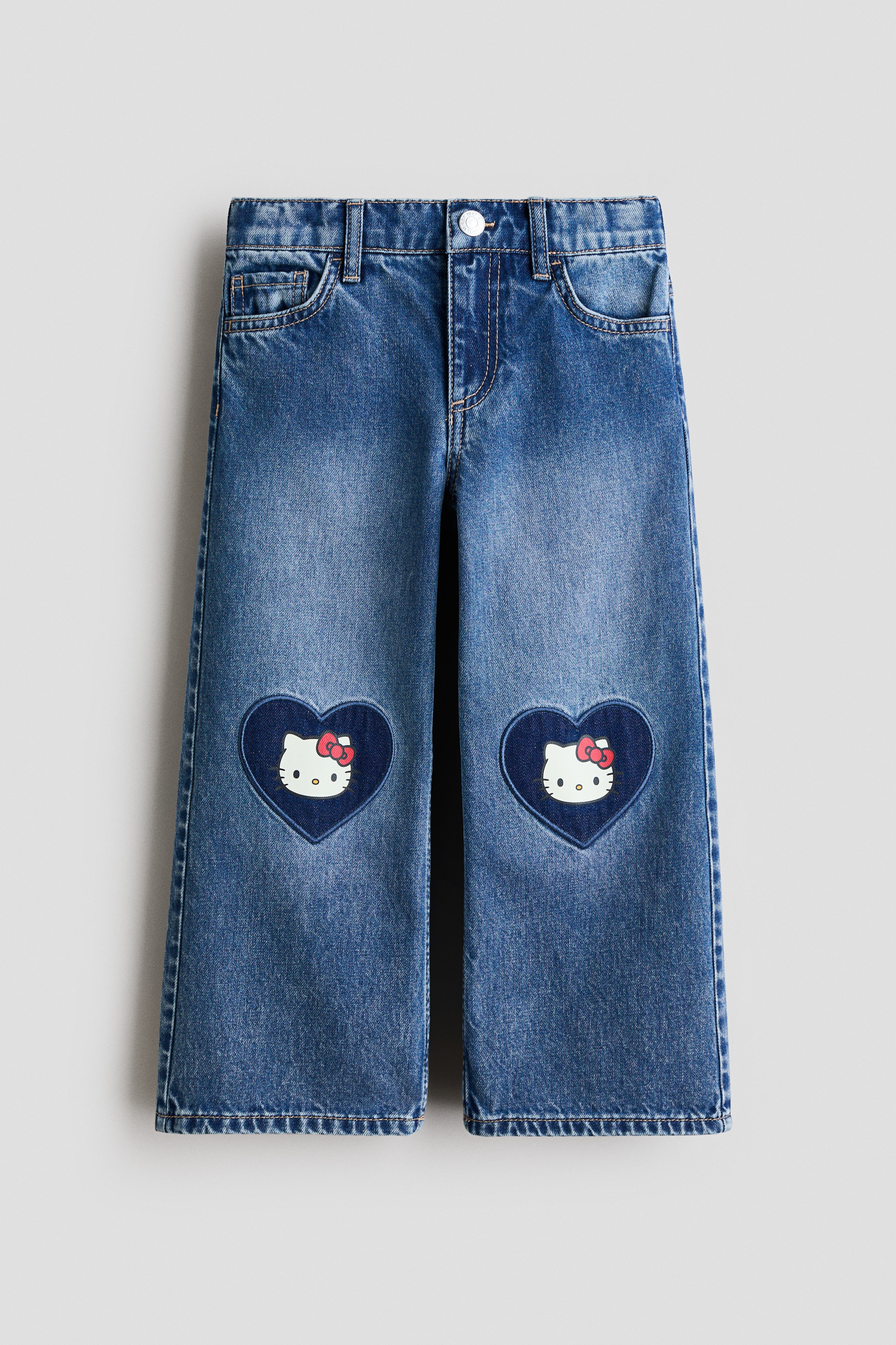 Jeans med tryck Wide Leg - Denimblå/Hello Kitty/Ljus denimblå/Lilo & Stitch/Ljus denimblå/CapyFun/Denimblå/Hello Kitty/Denimblå/Hello Kitty/Denimblå/Squishmallows/Blek denimblå/Hello Kitty/Denimblå/Mimmi Pigg