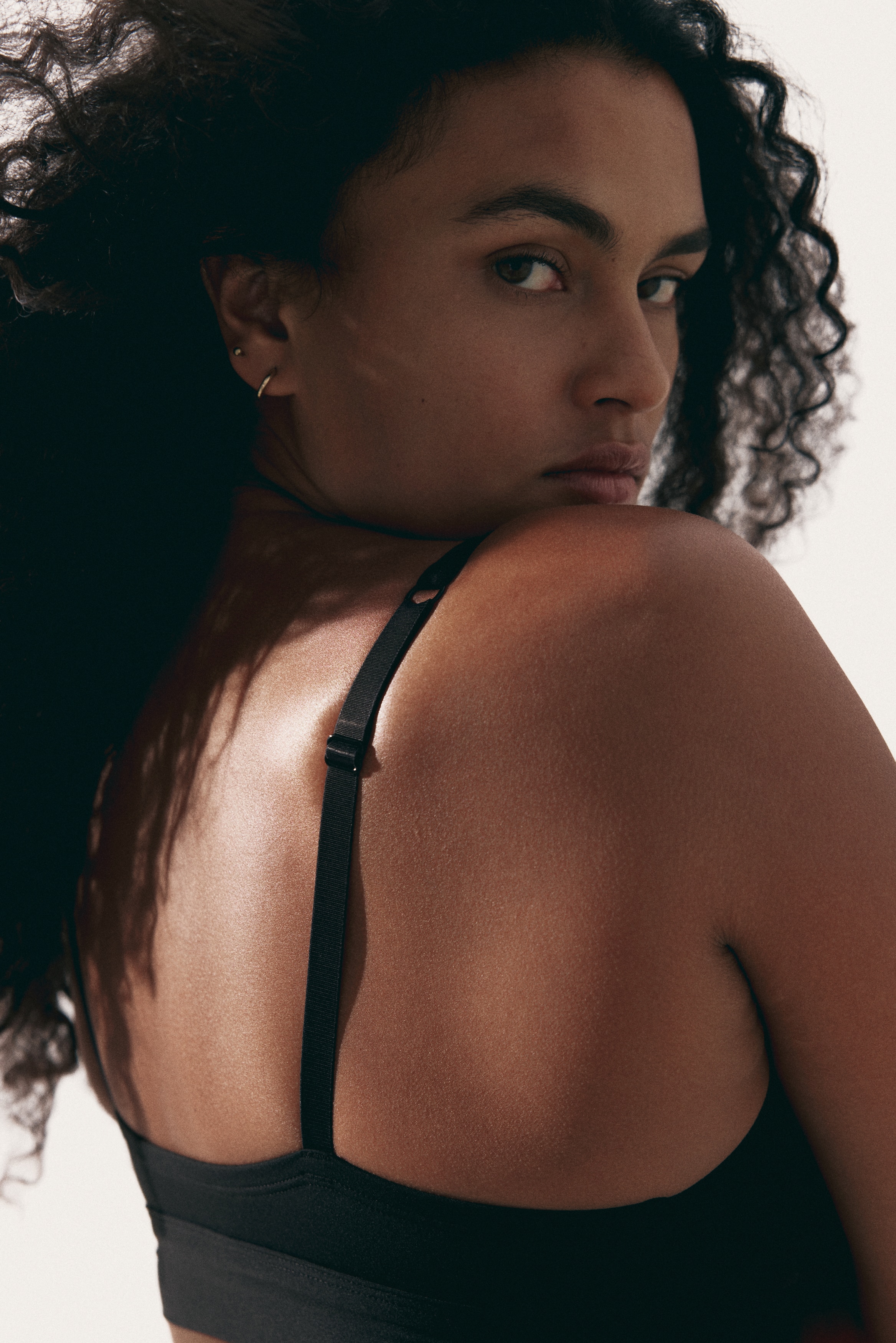 Padded soft microfibre bra