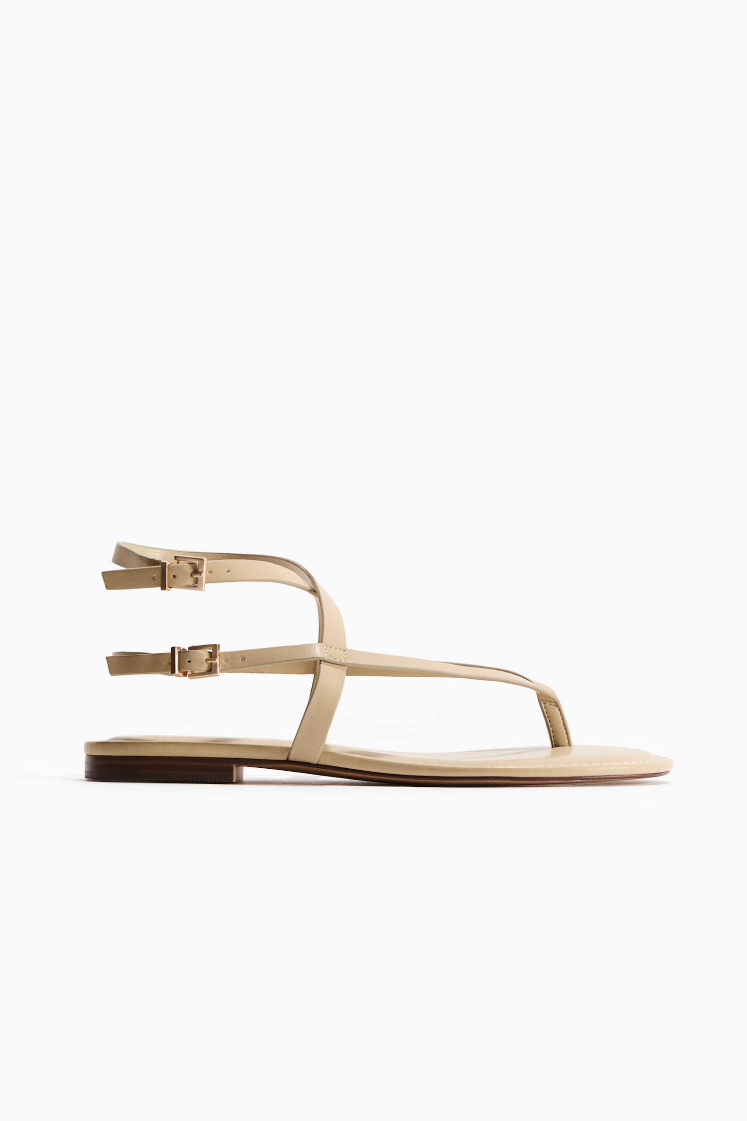 Strappy sandals - Light beige/Burgundy